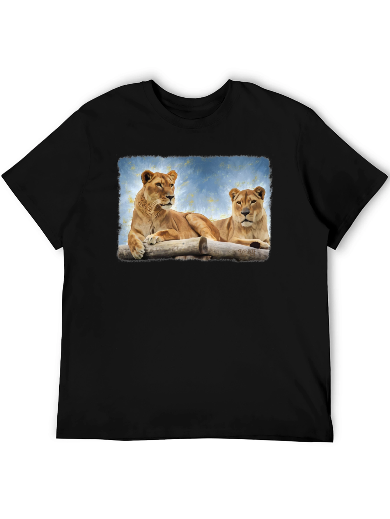 Lioness Graphic Print Black T-Shirt