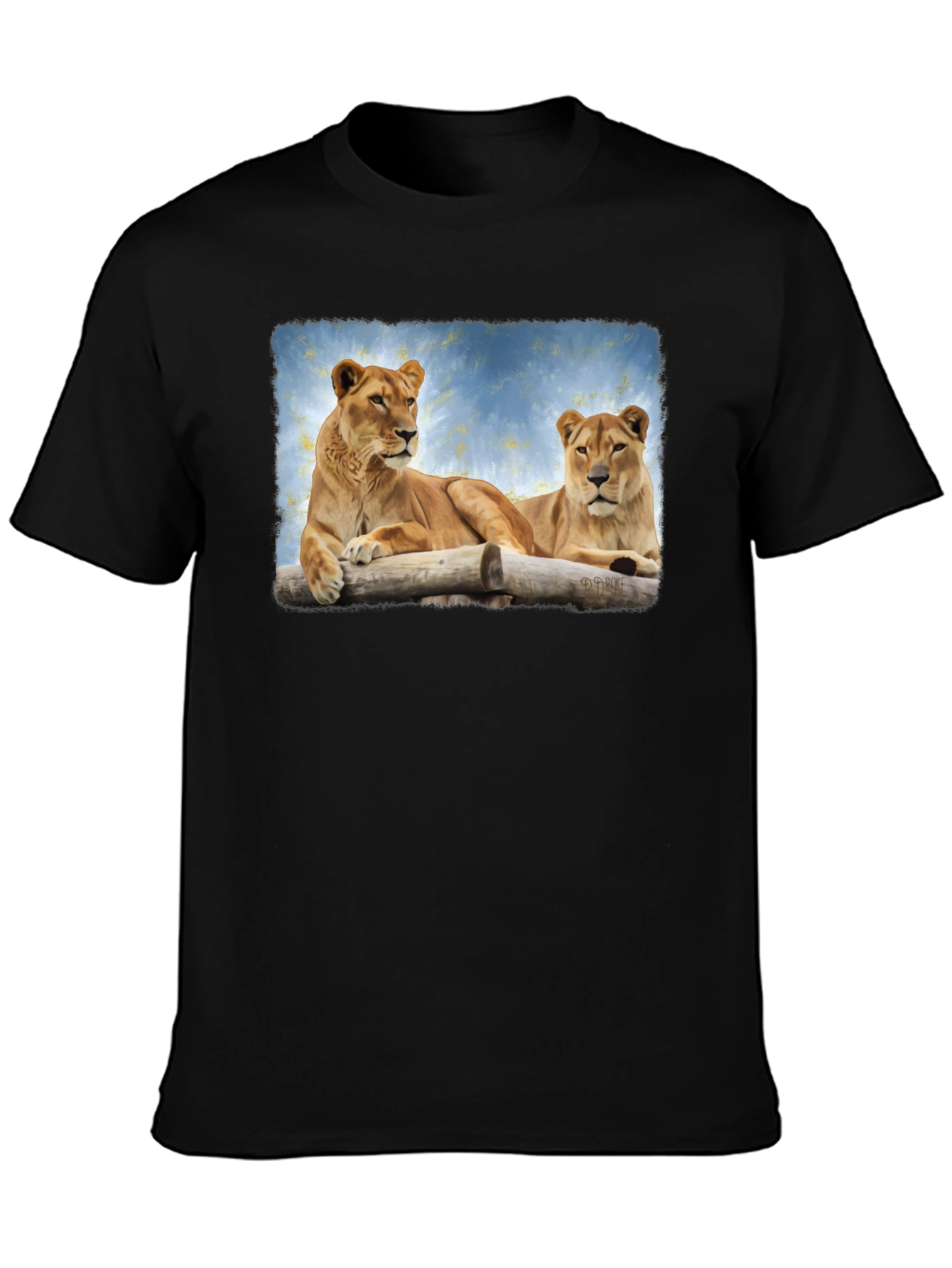 Lioness Graphic Print Black T-Shirt