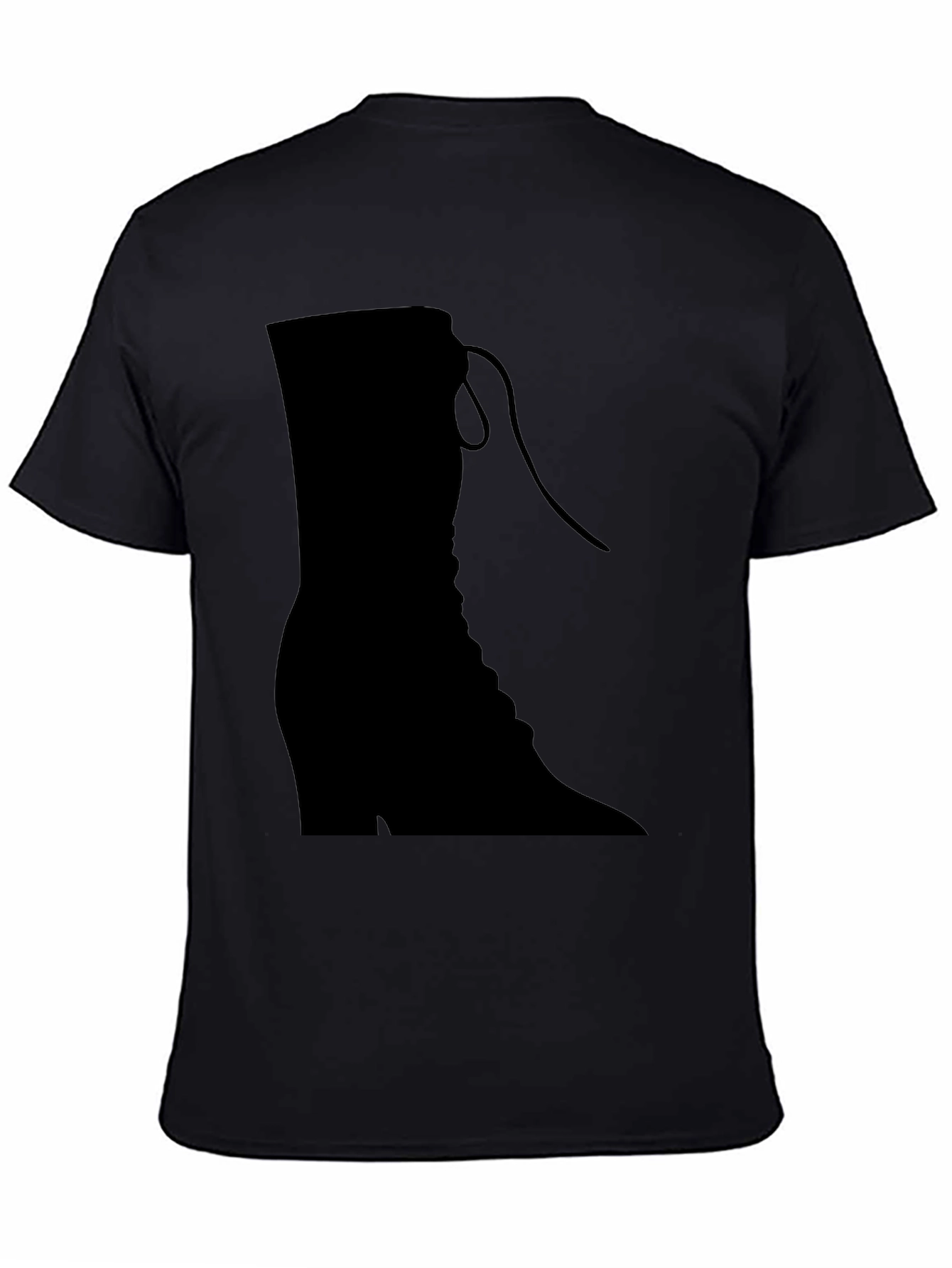 Stylish Black Boot Graphic T-Shirt