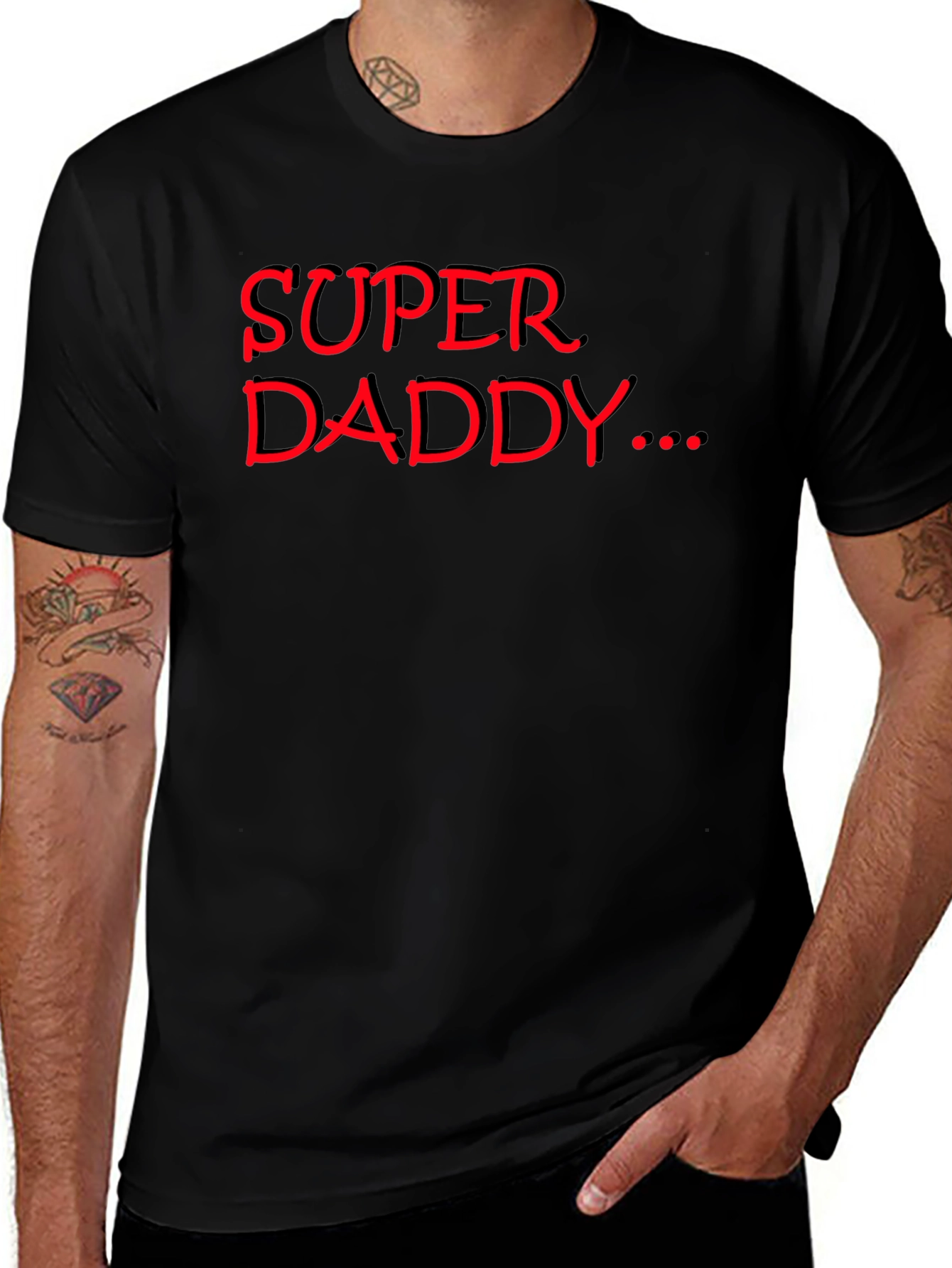 Super Daddy Black T-Shirt