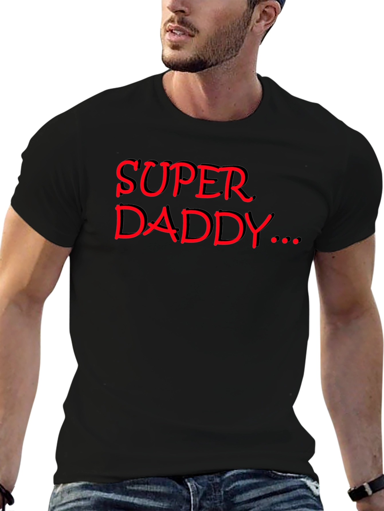 Super Daddy Black T-Shirt