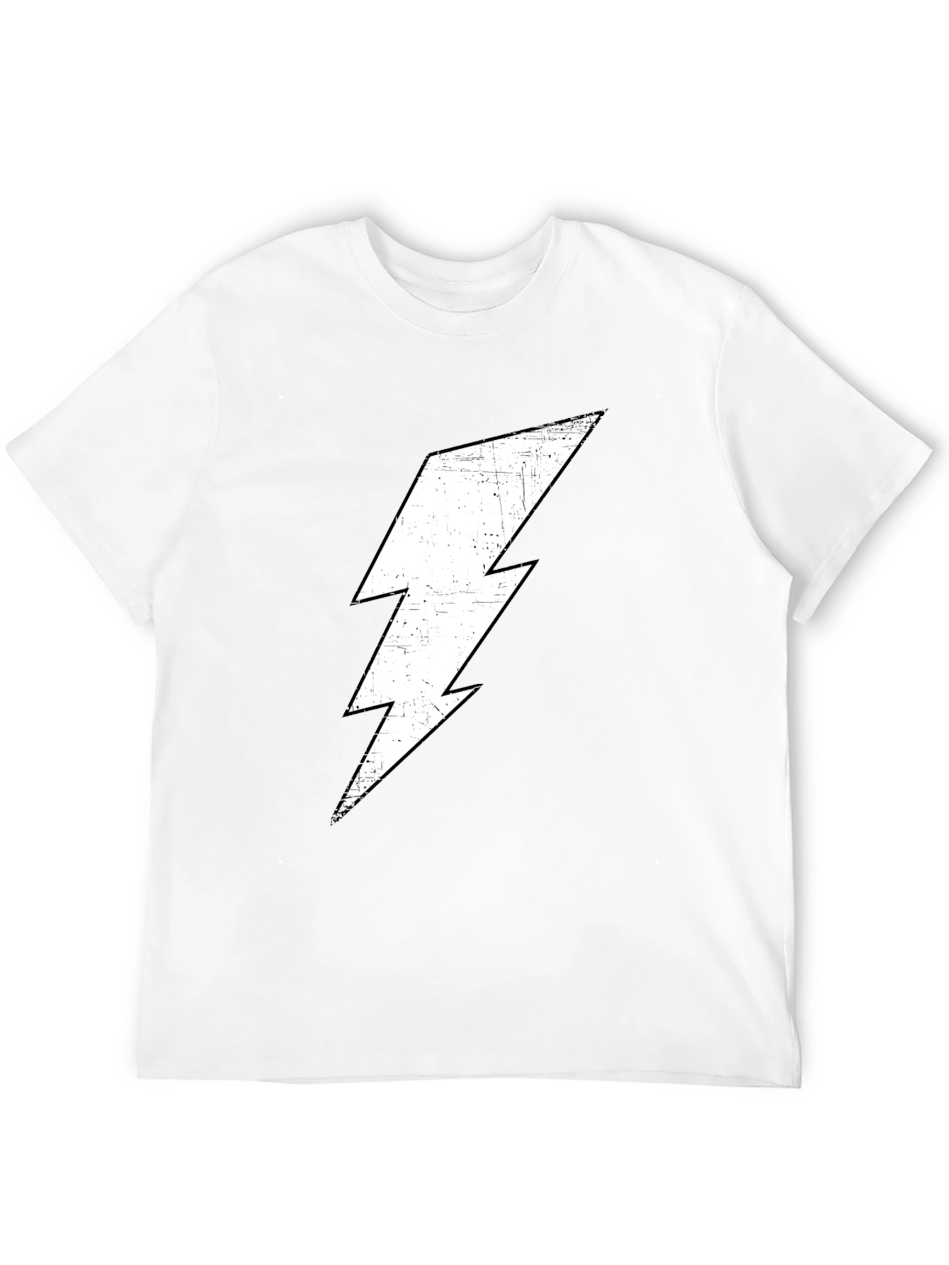 Black T-Shirt with Lightning Bolt Graphic