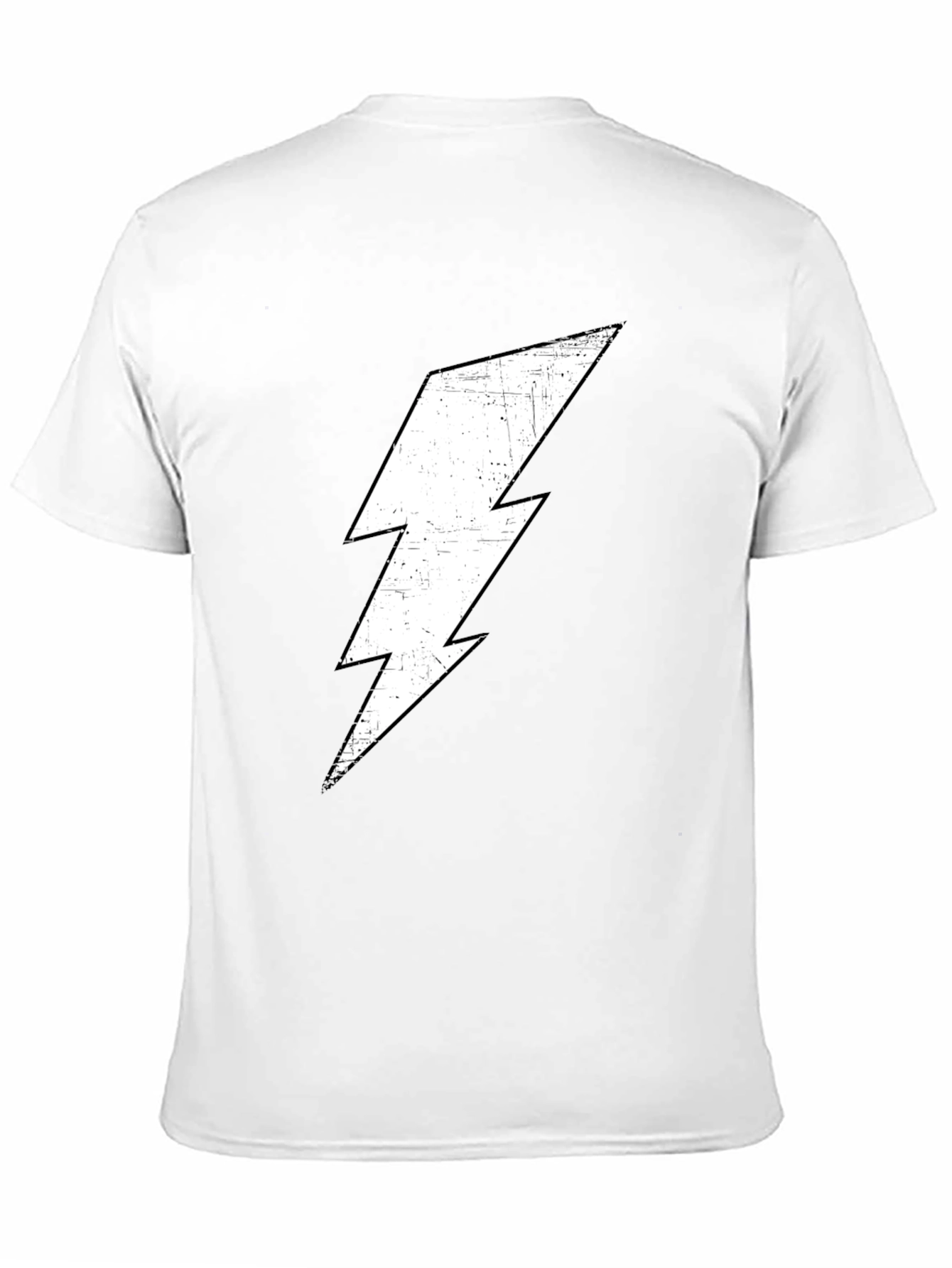 Black T-Shirt with Lightning Bolt Graphic