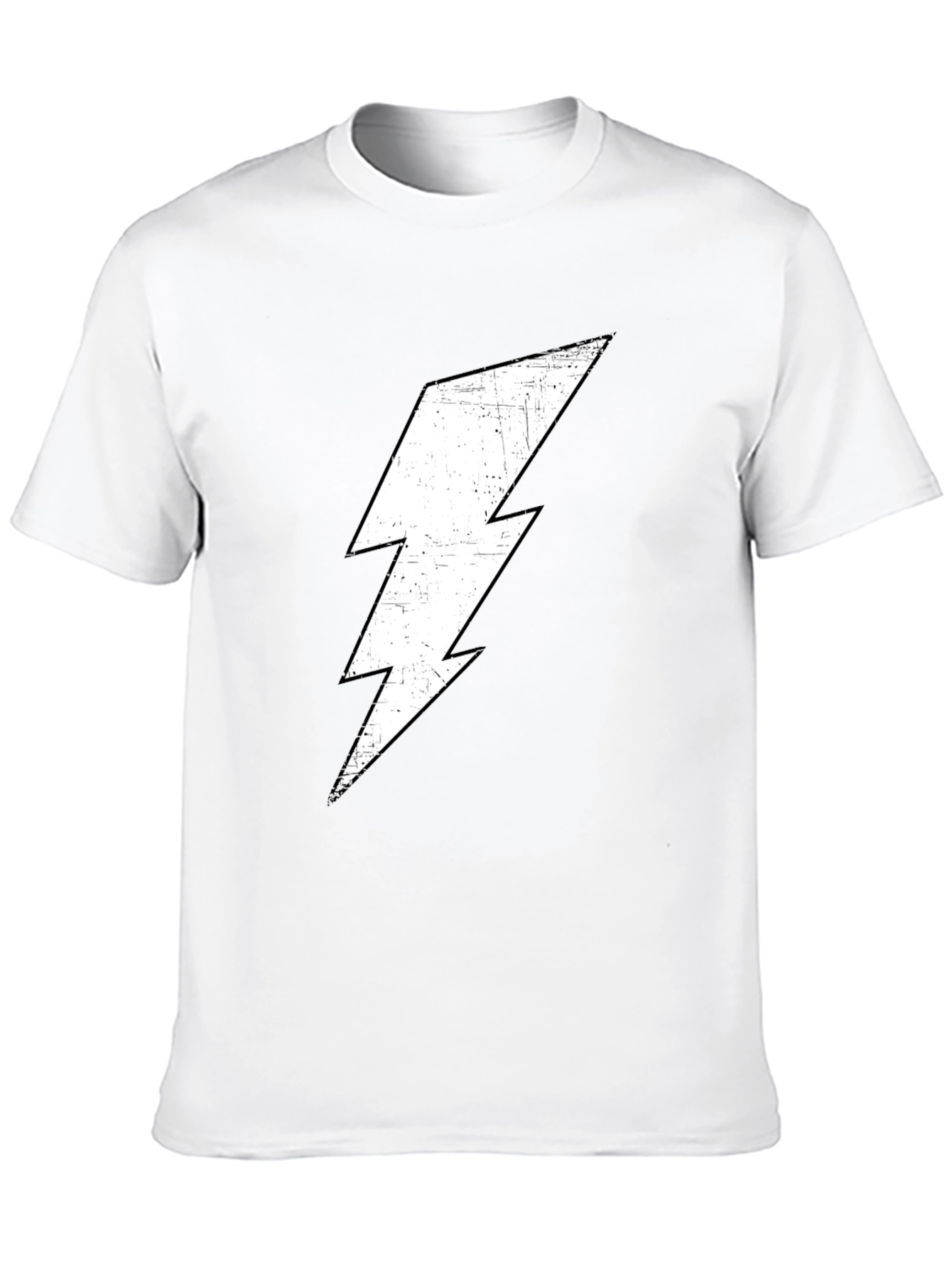 Black T-Shirt with Lightning Bolt Graphic