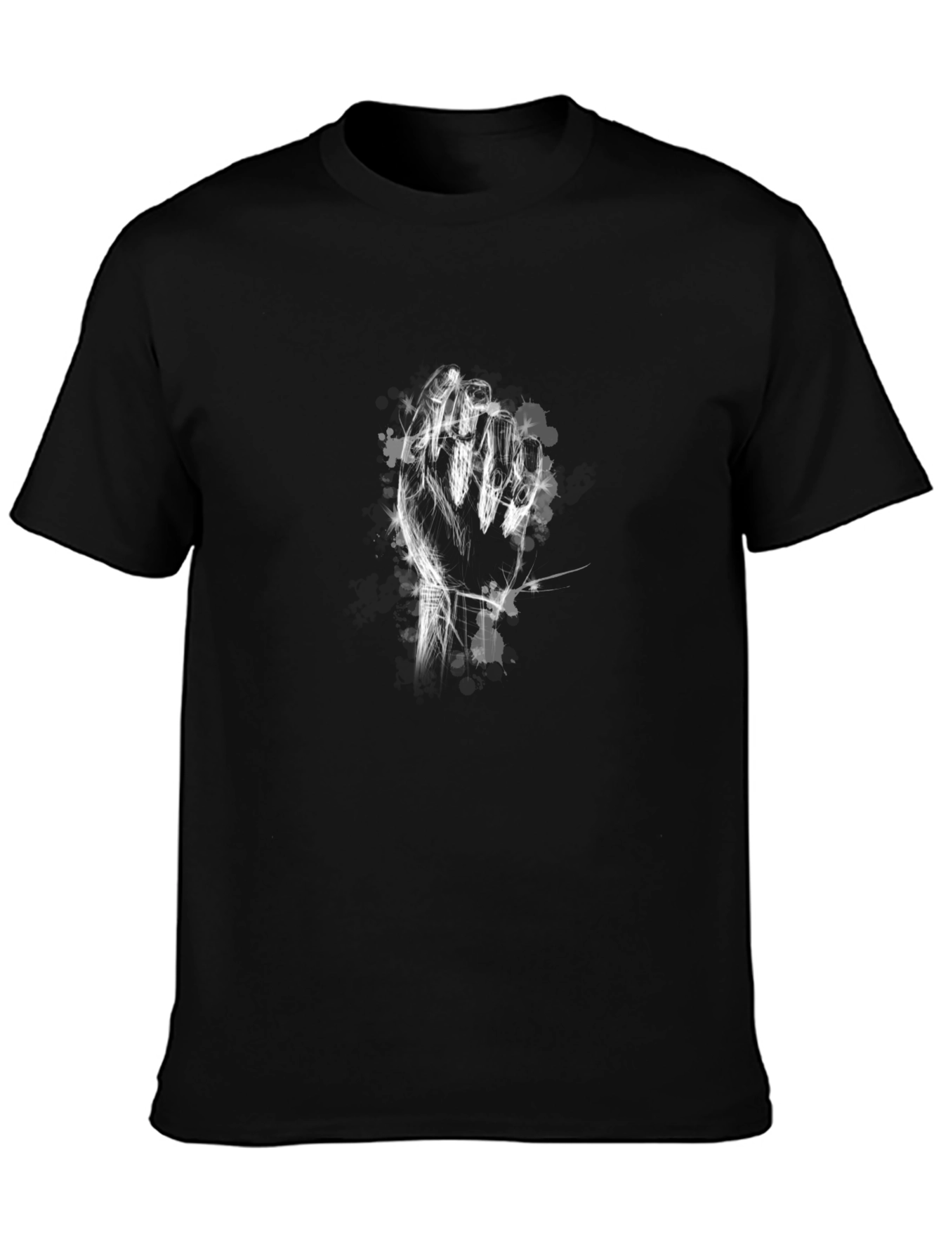 Abstract Hand Graphic Black T-Shirt