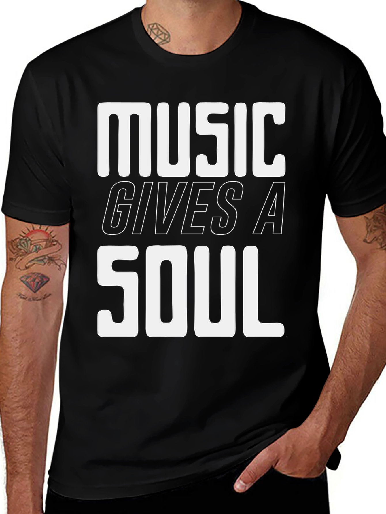 Music Gives A Soul Graphic T-Shirt