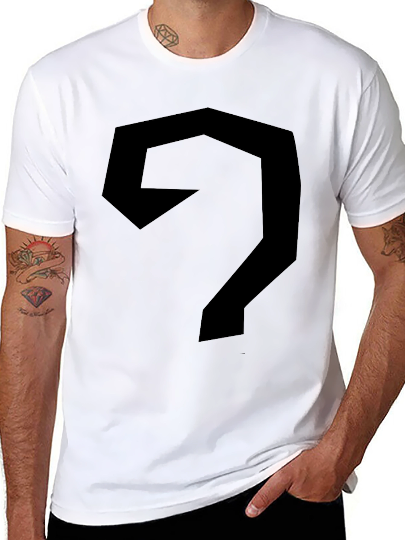 Abstract Geometric Black Tee Shirt