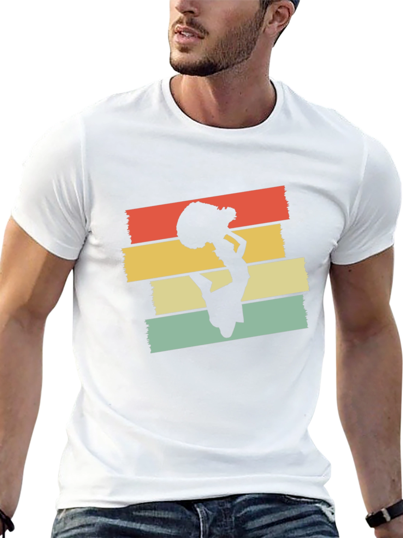 Retro Cheerleader Graphic T-Shirt - Black