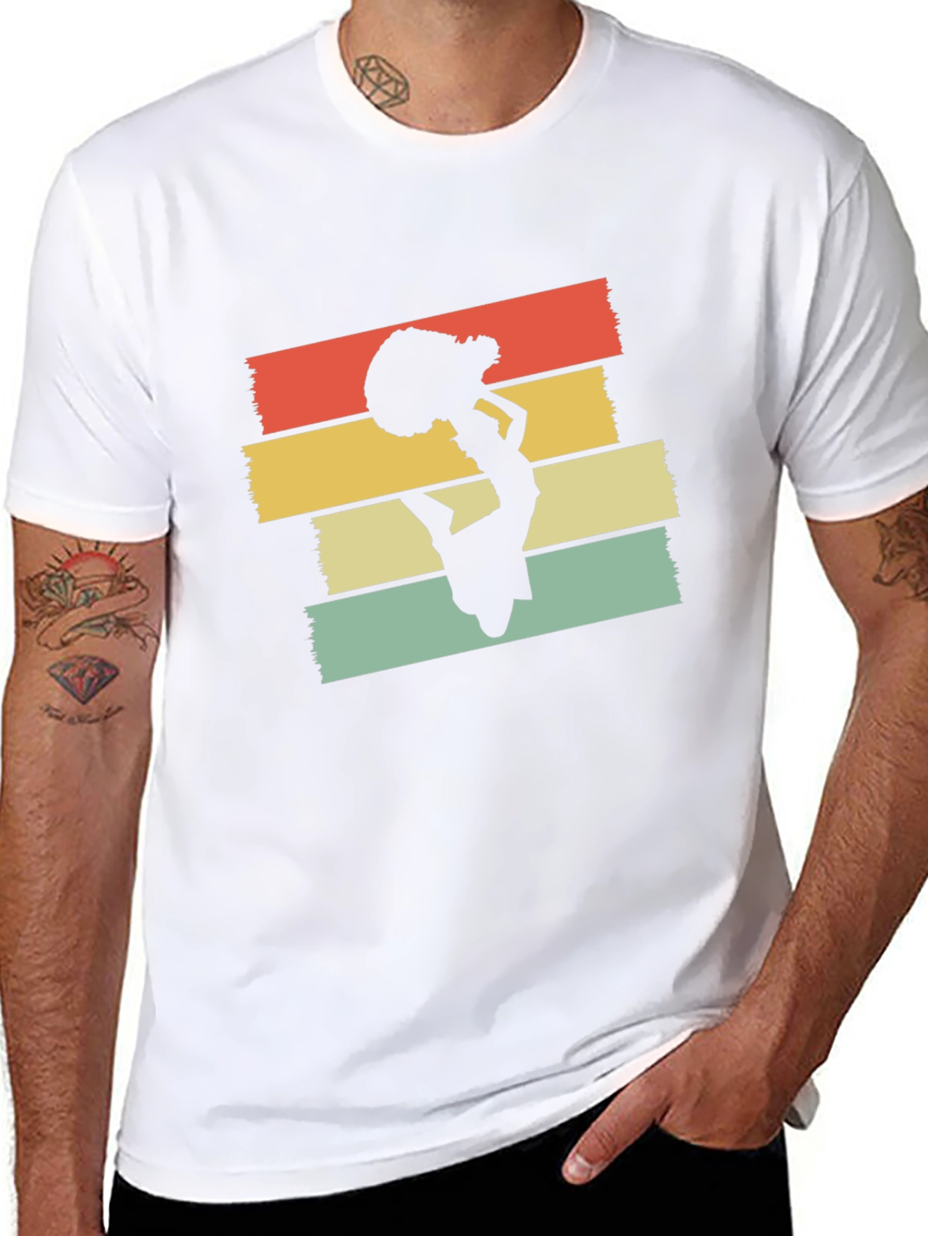 Retro Cheerleader Graphic T-Shirt - Black