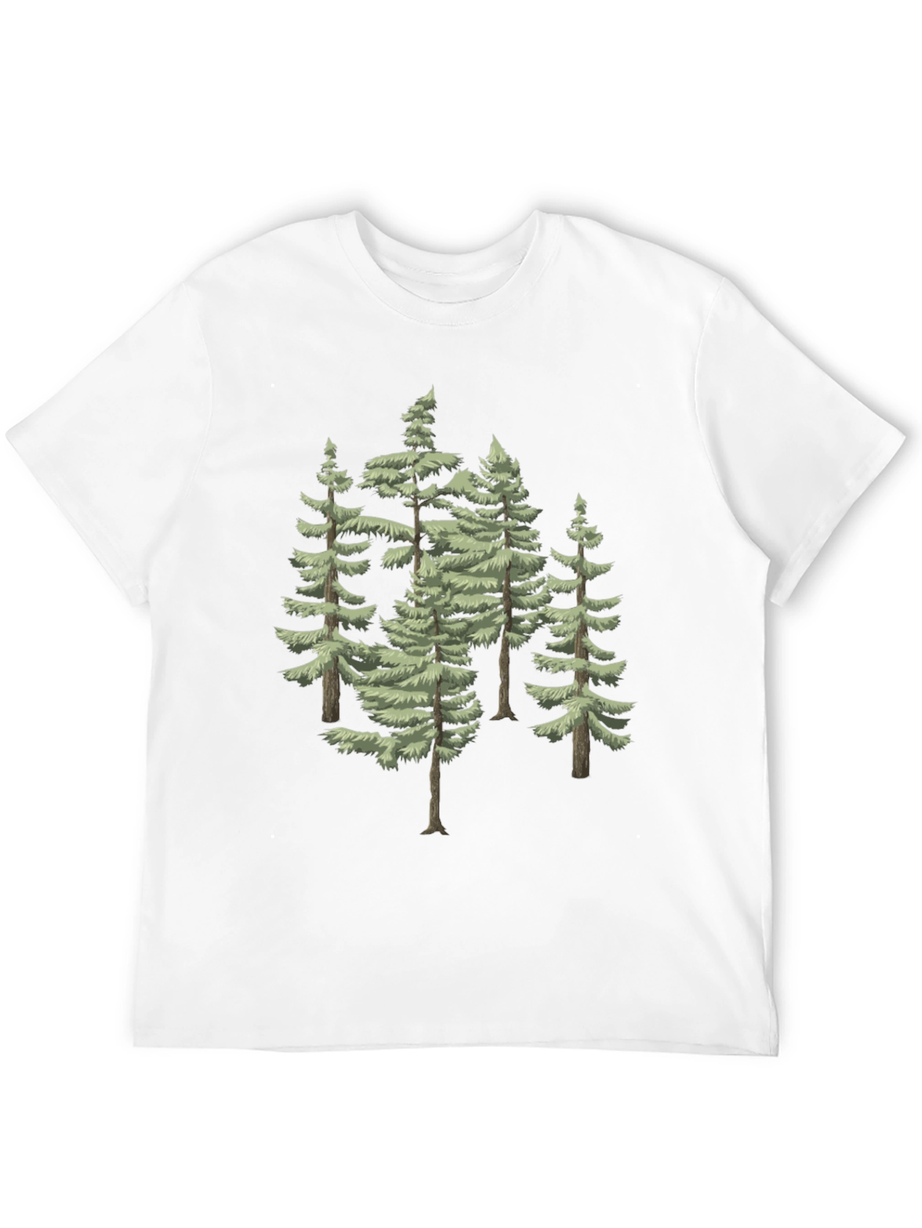 Evergreen Trees Graphic Tee - Mens Black T-Shirt