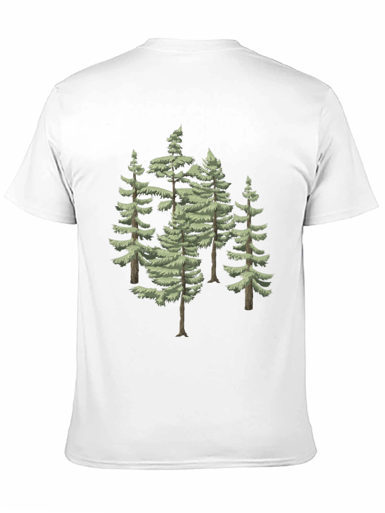 Evergreen Trees Graphic Tee - Mens Black T-Shirt