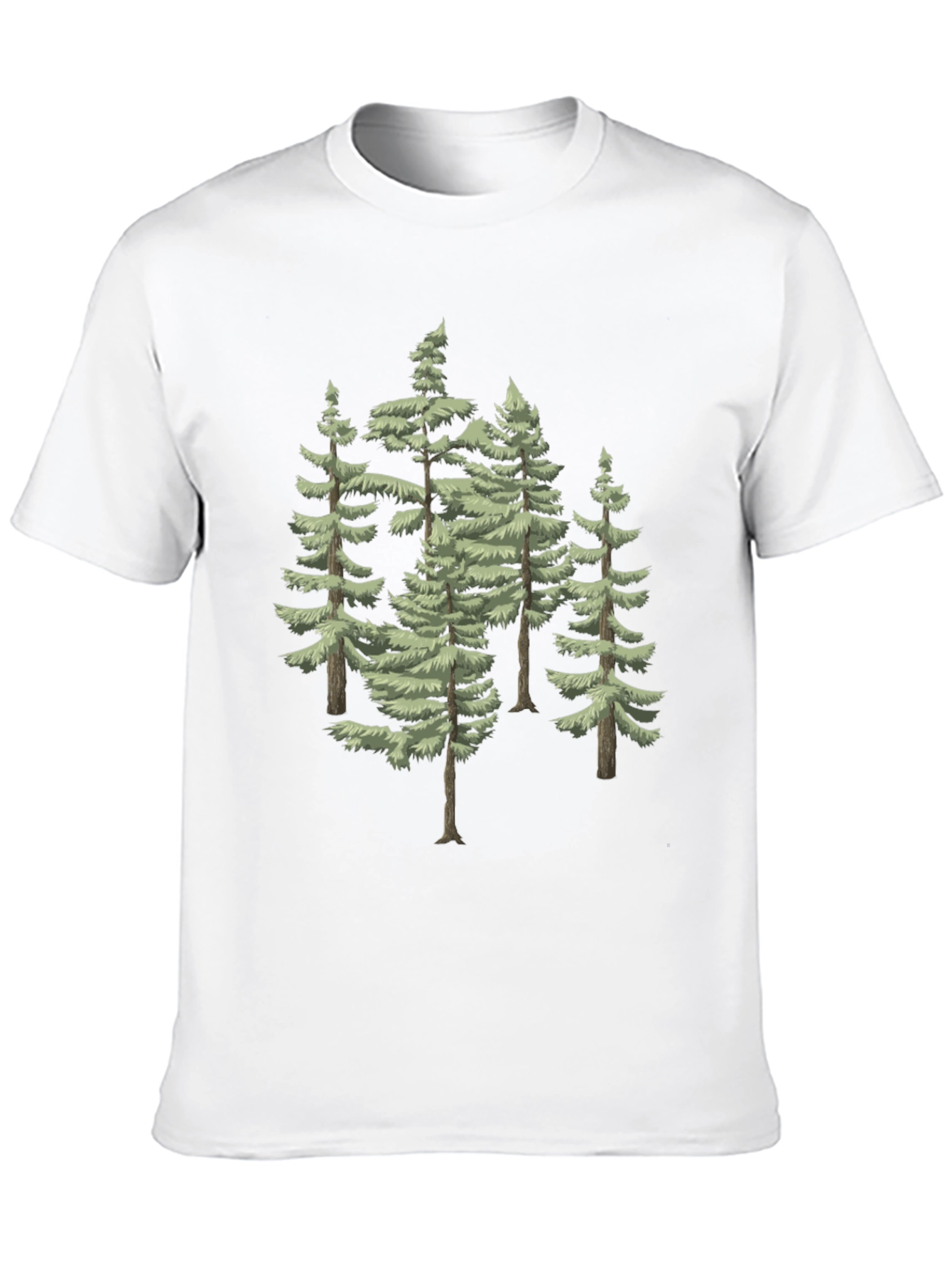 Evergreen Trees Graphic Tee - Mens Black T-Shirt