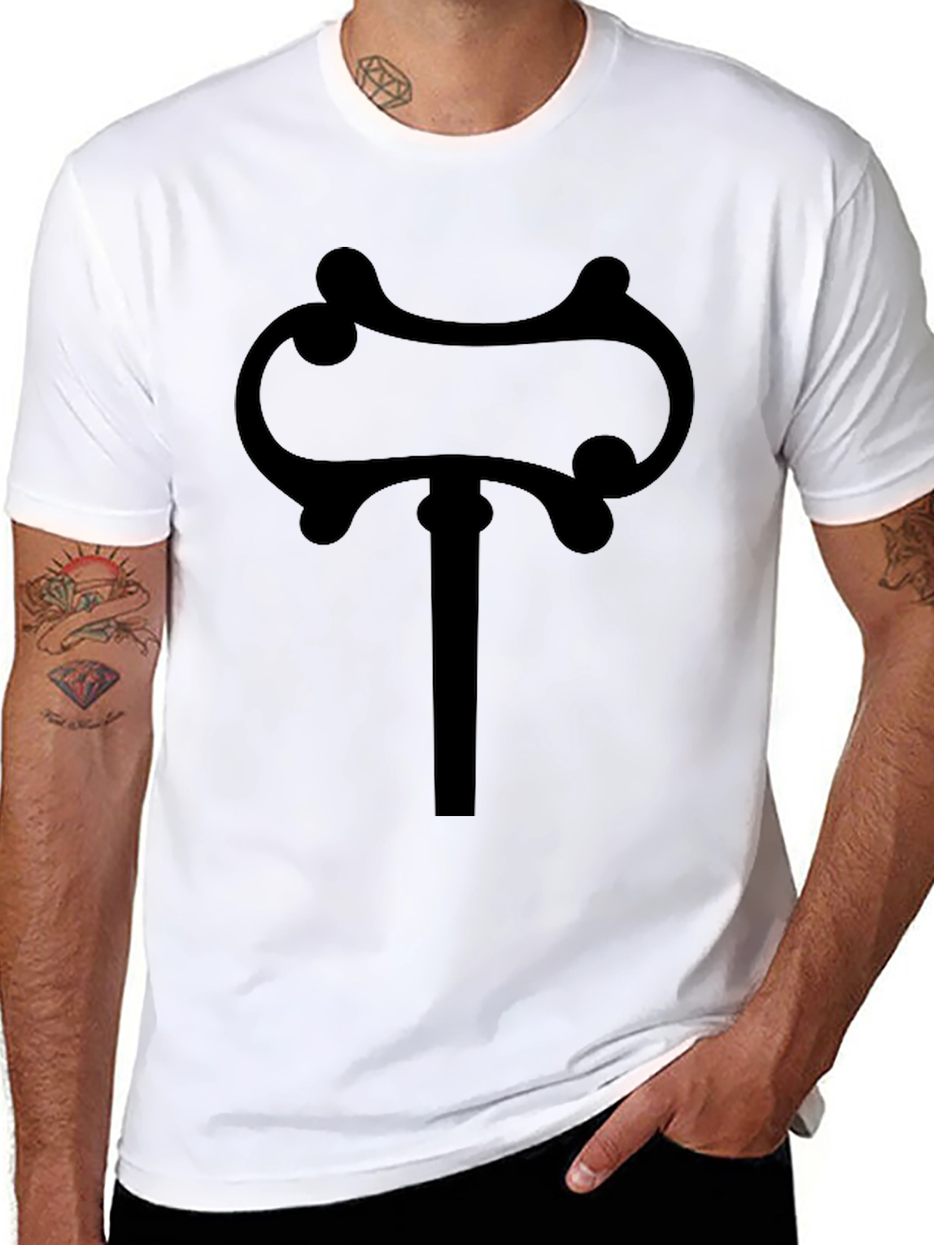 Hammer Time Graphic Tee - Black Cotton Blend
