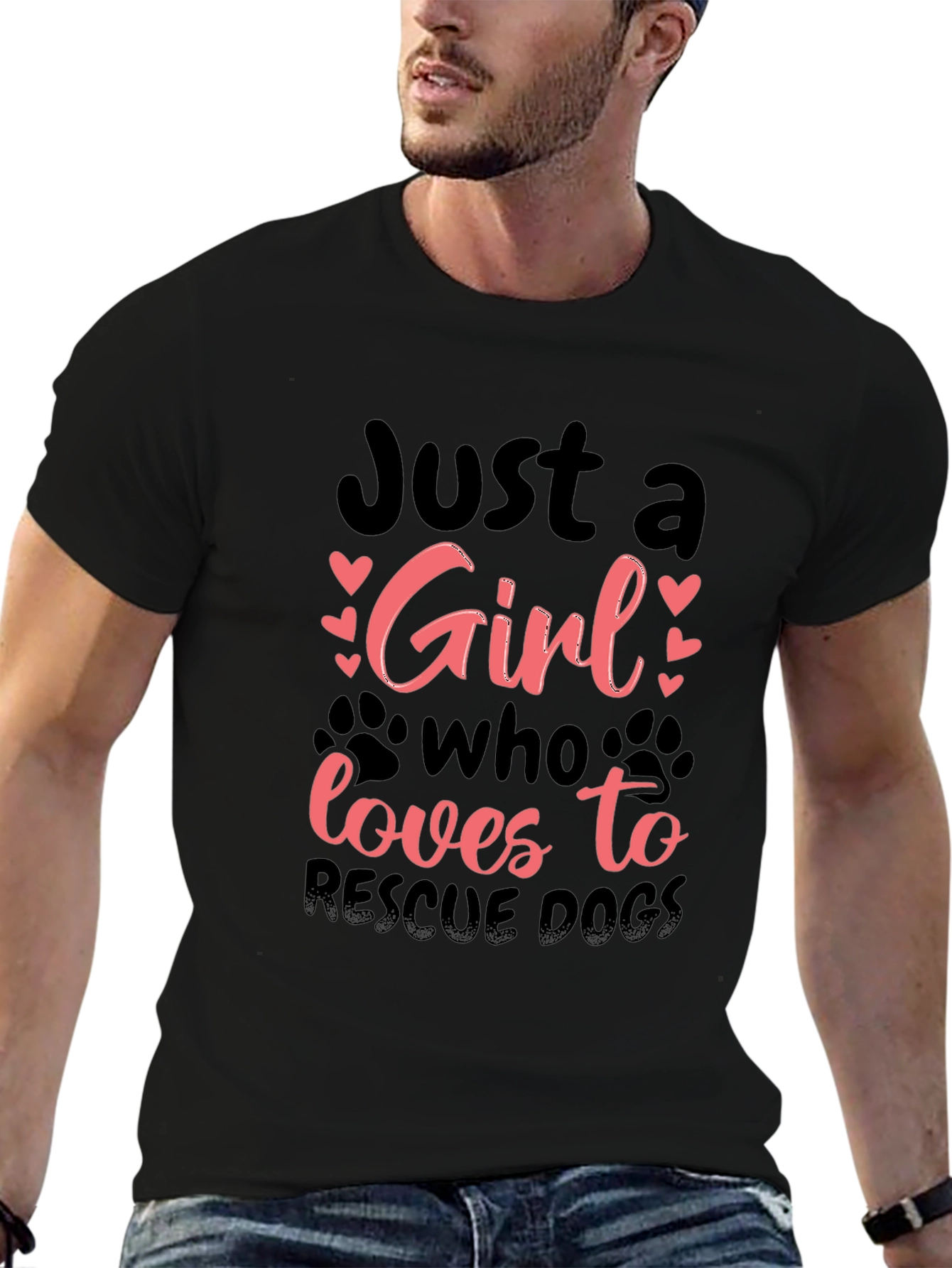 Just a Girl Who Loves to Rescue Dogs T-Shirt