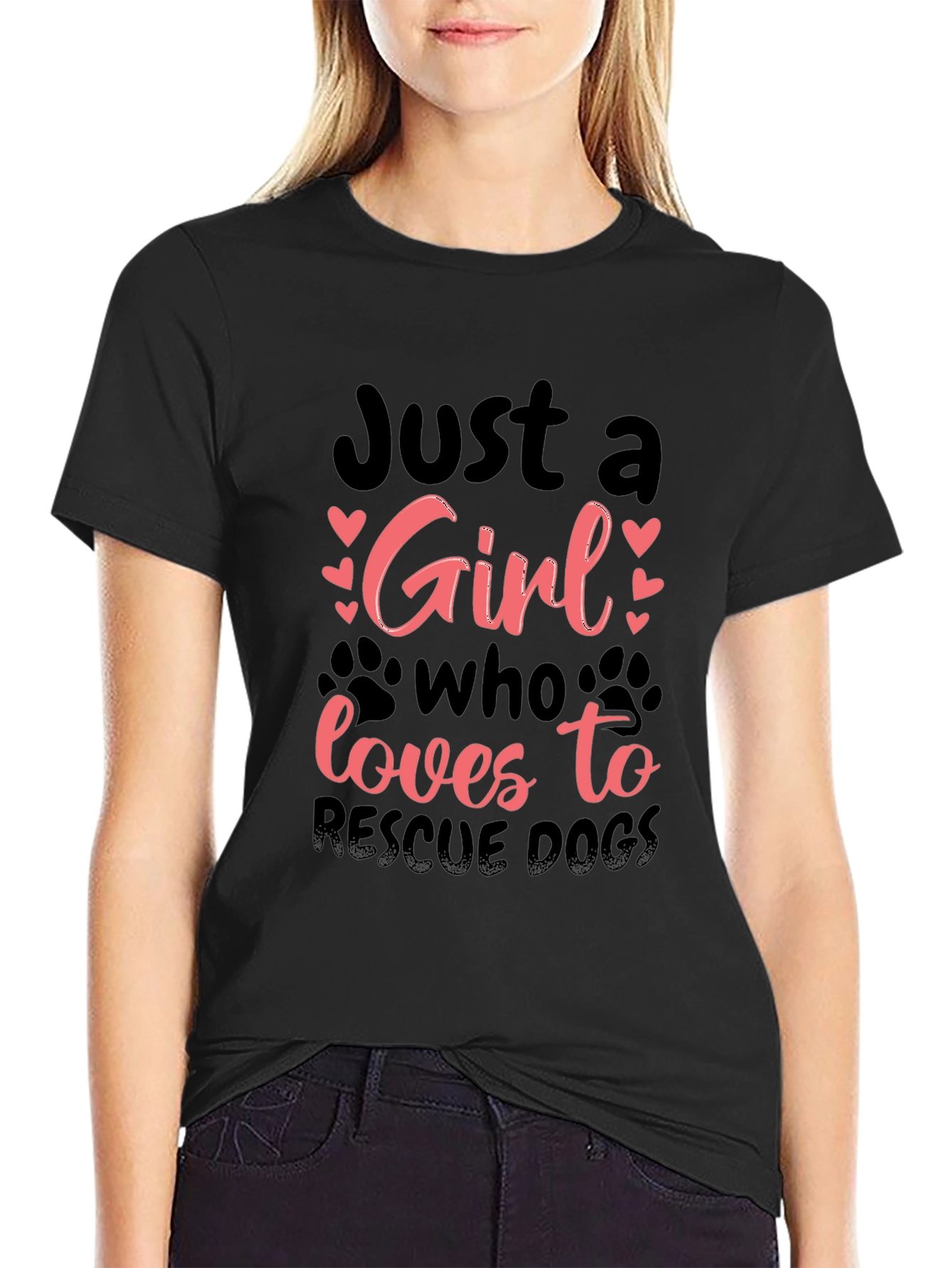 Just a Girl Who Loves to Rescue Dogs T-Shirt