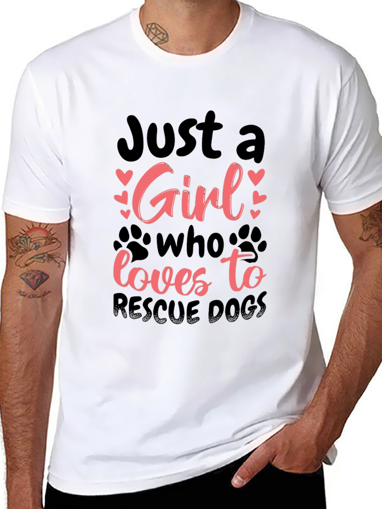 Just a Girl Who Loves to Rescue Dogs T-Shirt