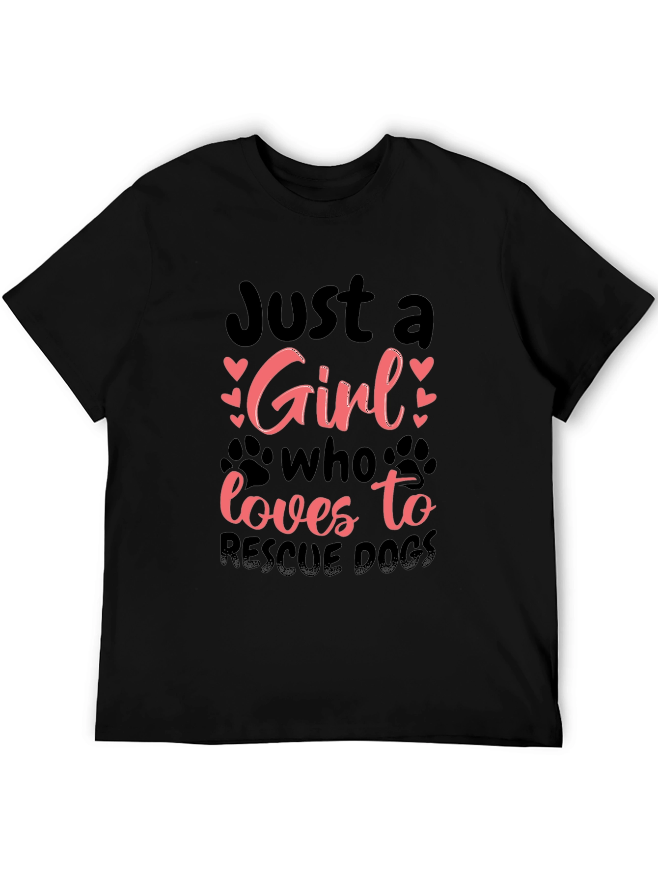 Just a Girl Who Loves to Rescue Dogs T-Shirt