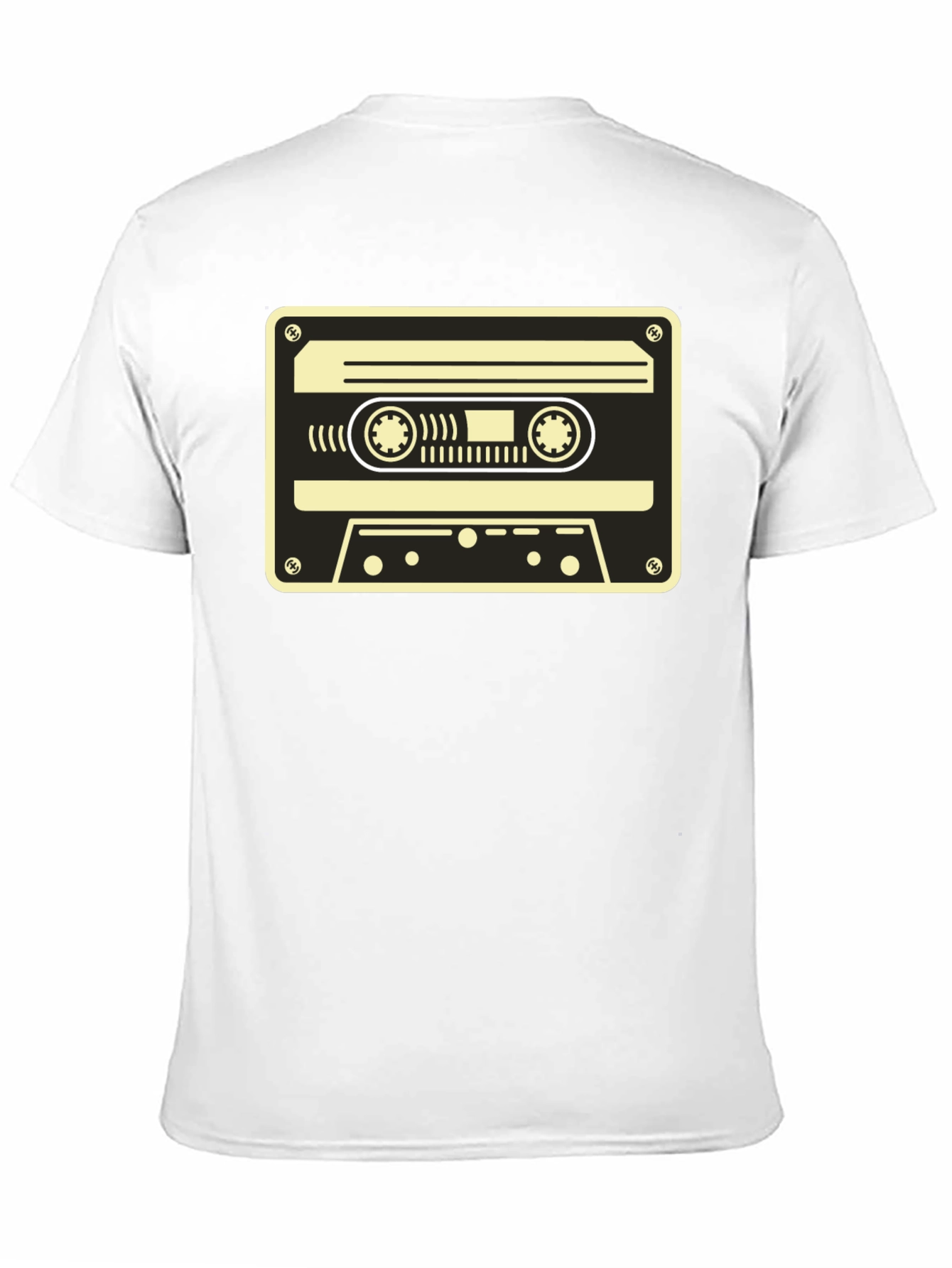 Retro Cassette Tape Graphic T-Shirt - Black