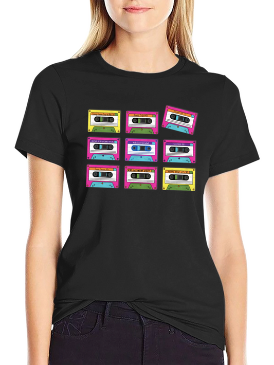 Retro Cassette Tape Graphic T-Shirt - Vintage Music Lover Tee