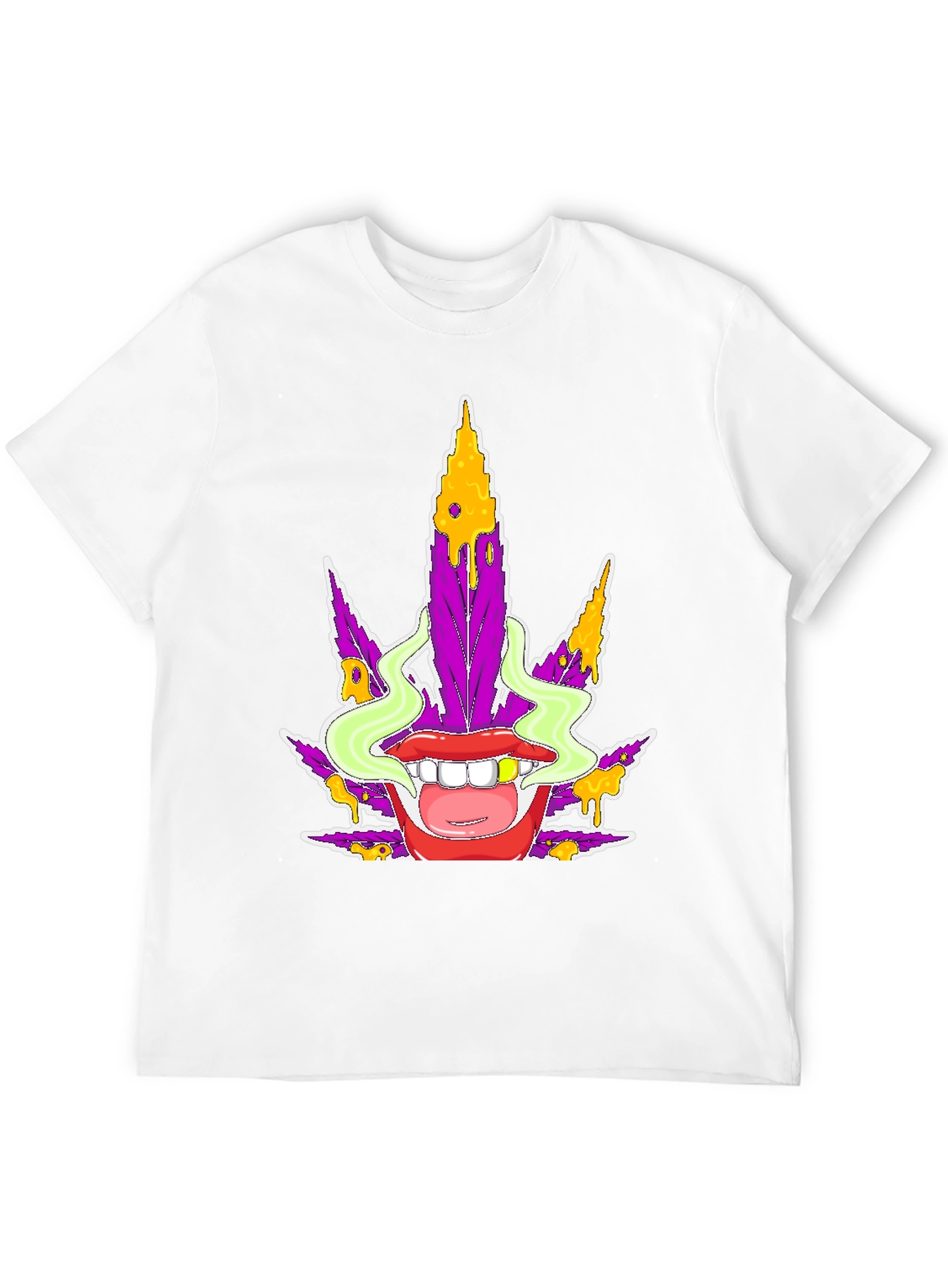 Funky Marijuana Leaf Graphic T-Shirt - Unisex