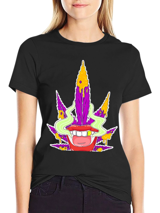 Funky Marijuana Leaf Graphic T-Shirt - Unisex