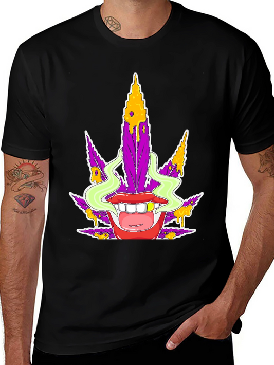 Funky Marijuana Leaf Graphic T-Shirt - Unisex