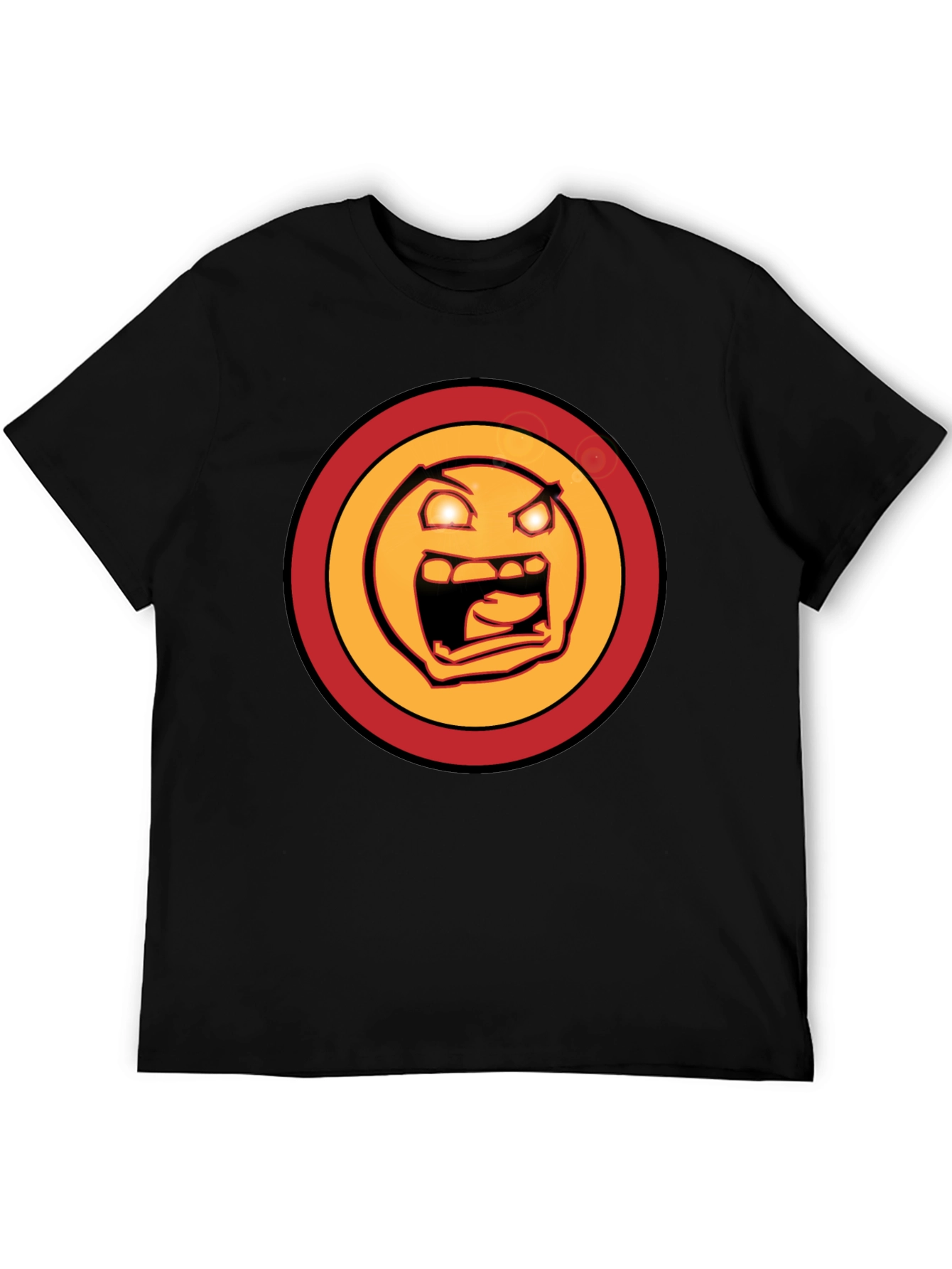 Rage Face Graphic Tee - Mens Black T-Shirt