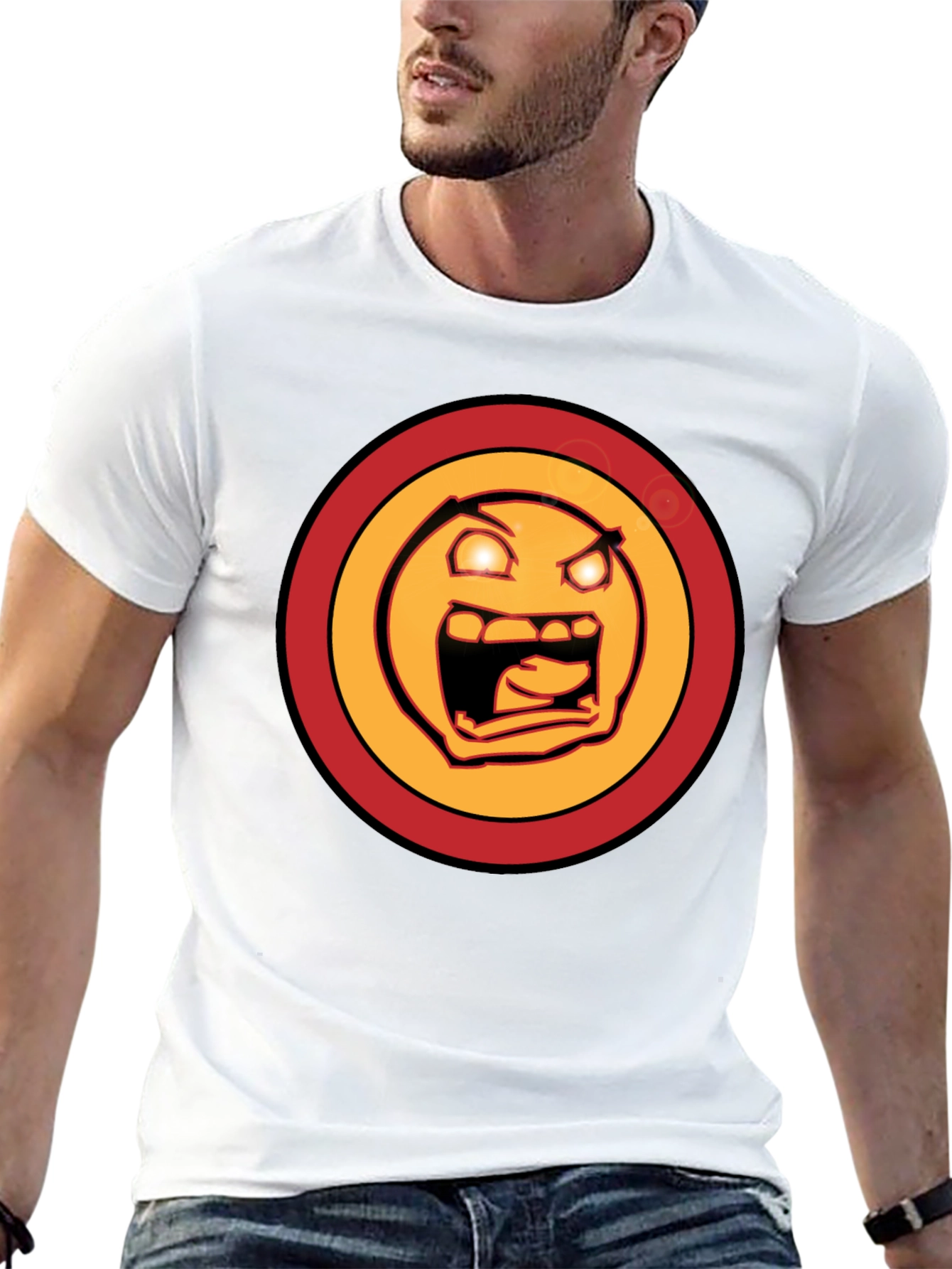 Rage Face Graphic Tee - Mens Black T-Shirt