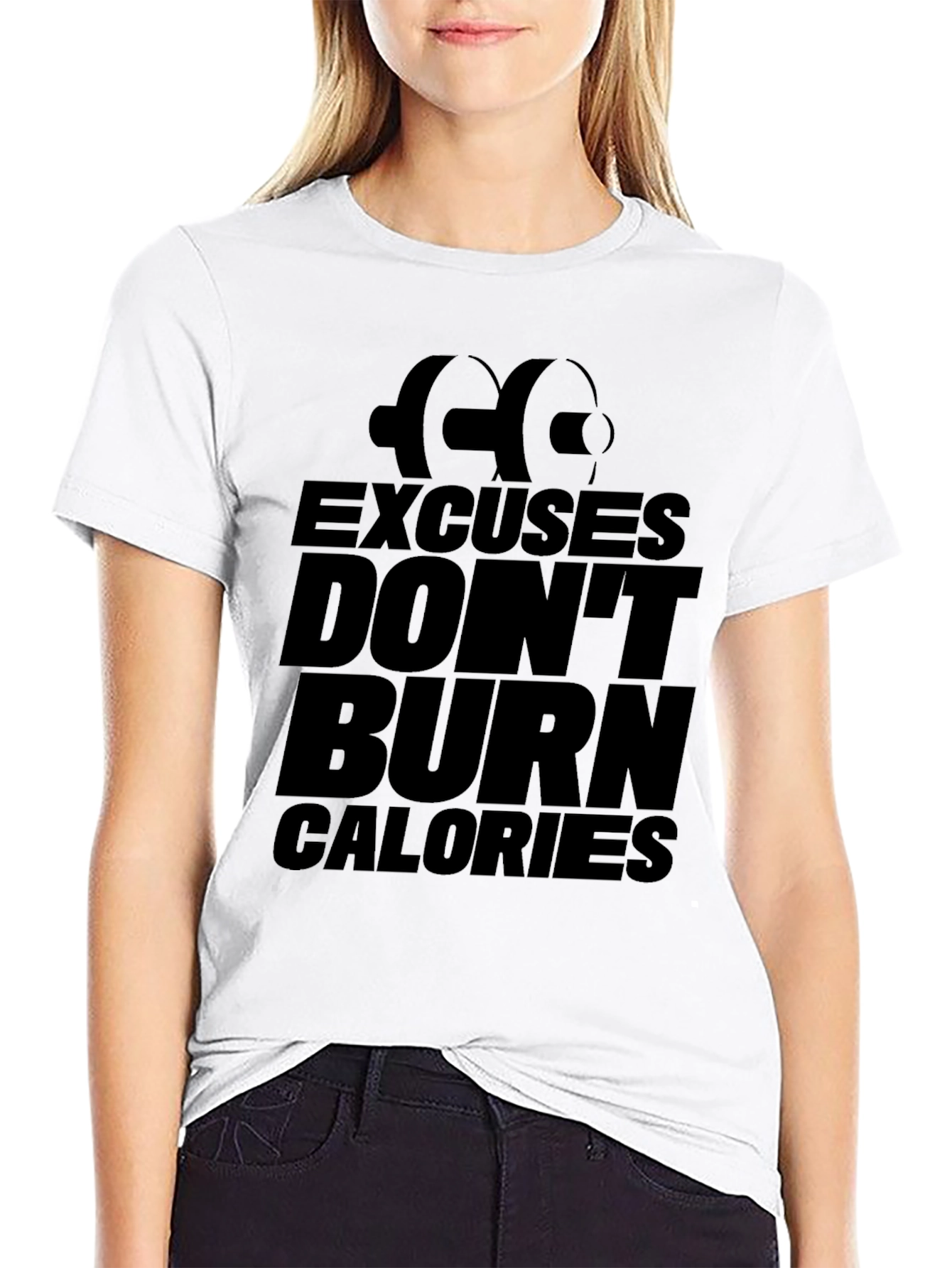 Excuses Dont Burn Calories Mens Black T-Shirt