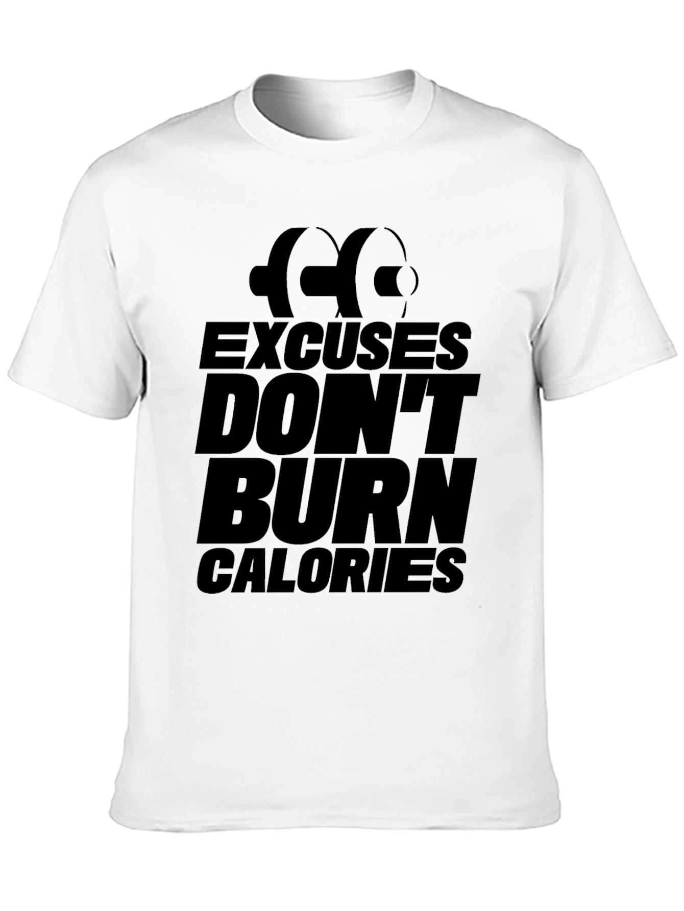 Excuses Dont Burn Calories Mens Black T-Shirt