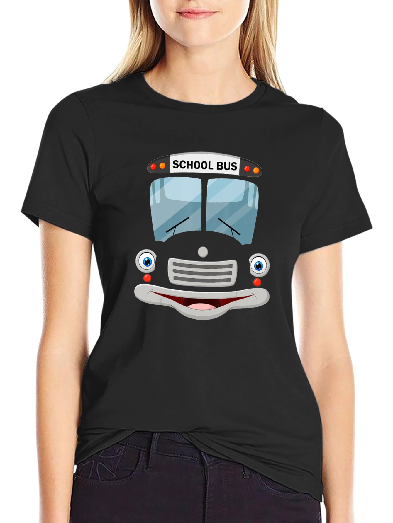 Cartoon School Bus Graphic Tee