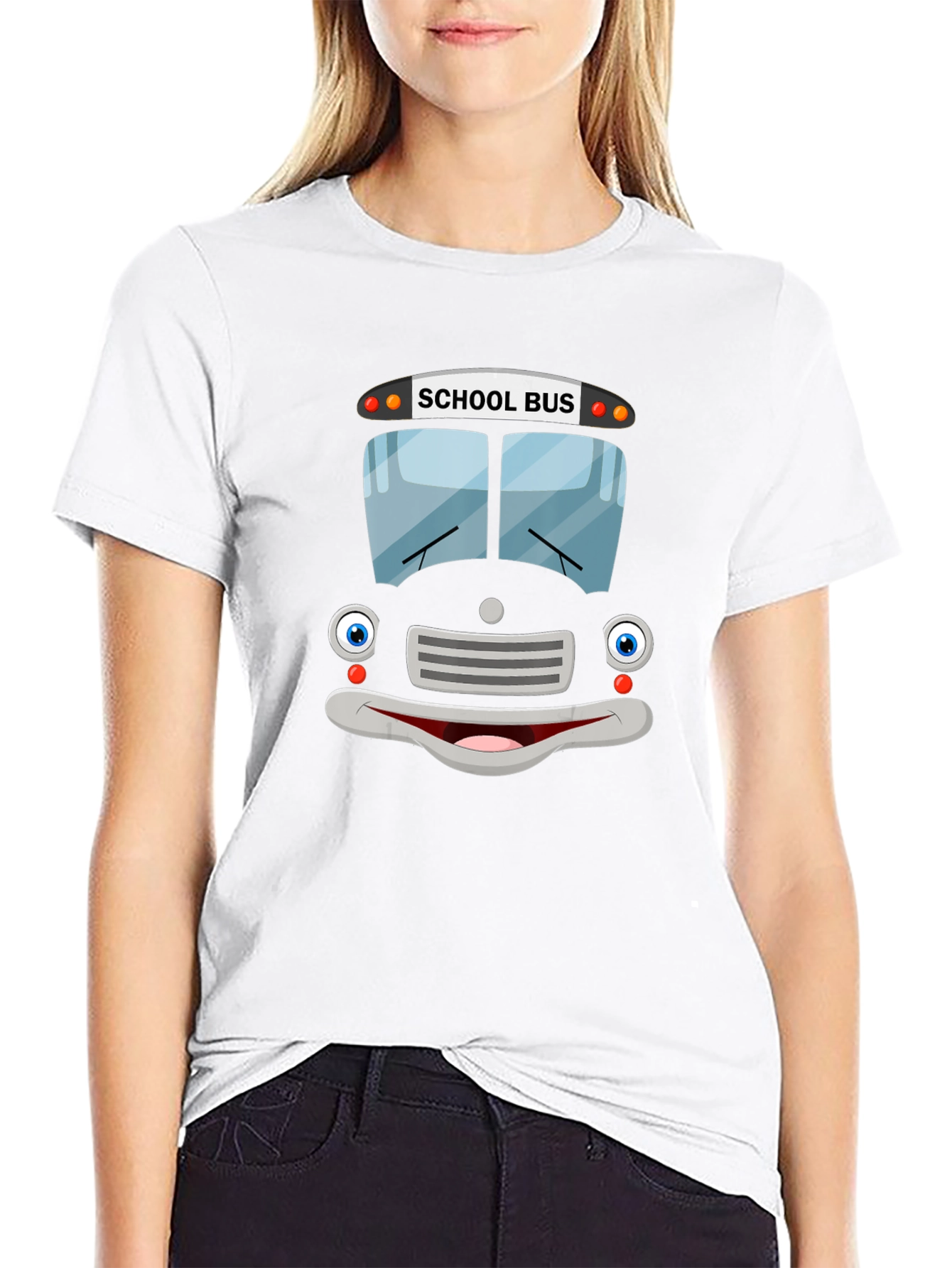 Cartoon School Bus Graphic Tee