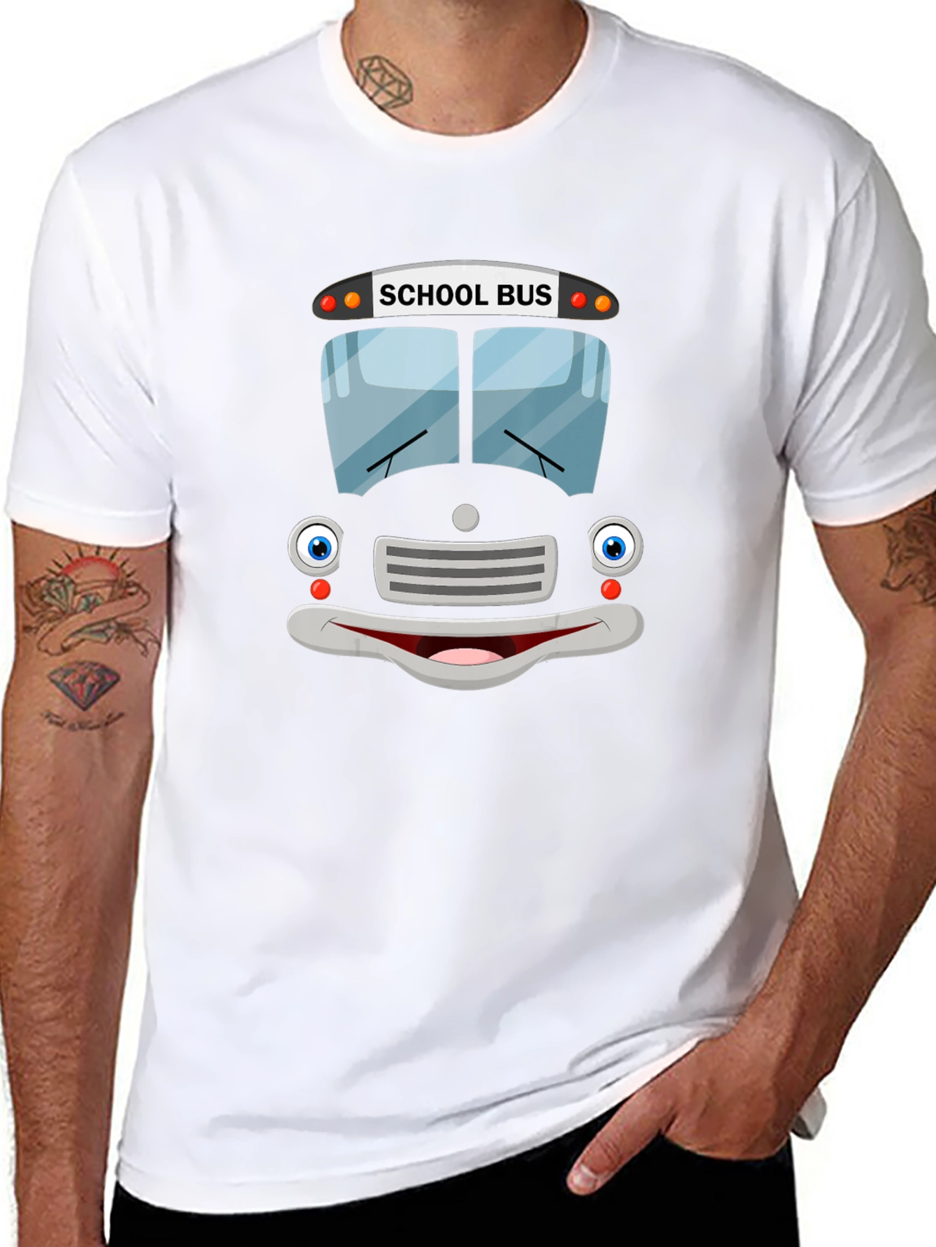 Cartoon School Bus Graphic Tee