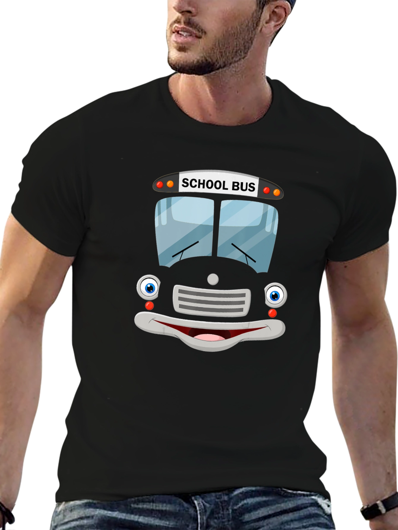 Cartoon School Bus Graphic Tee