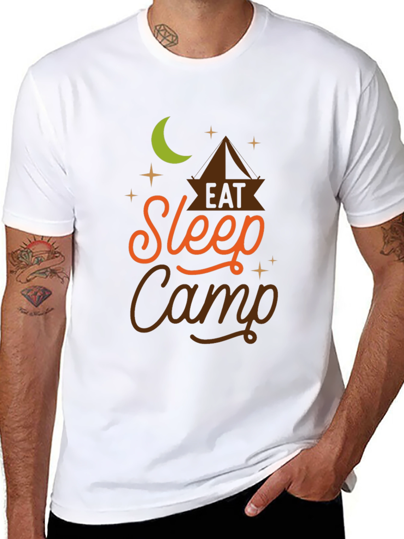 Eat Sleep Camp Graphic T-Shirt - Adventure Ready!