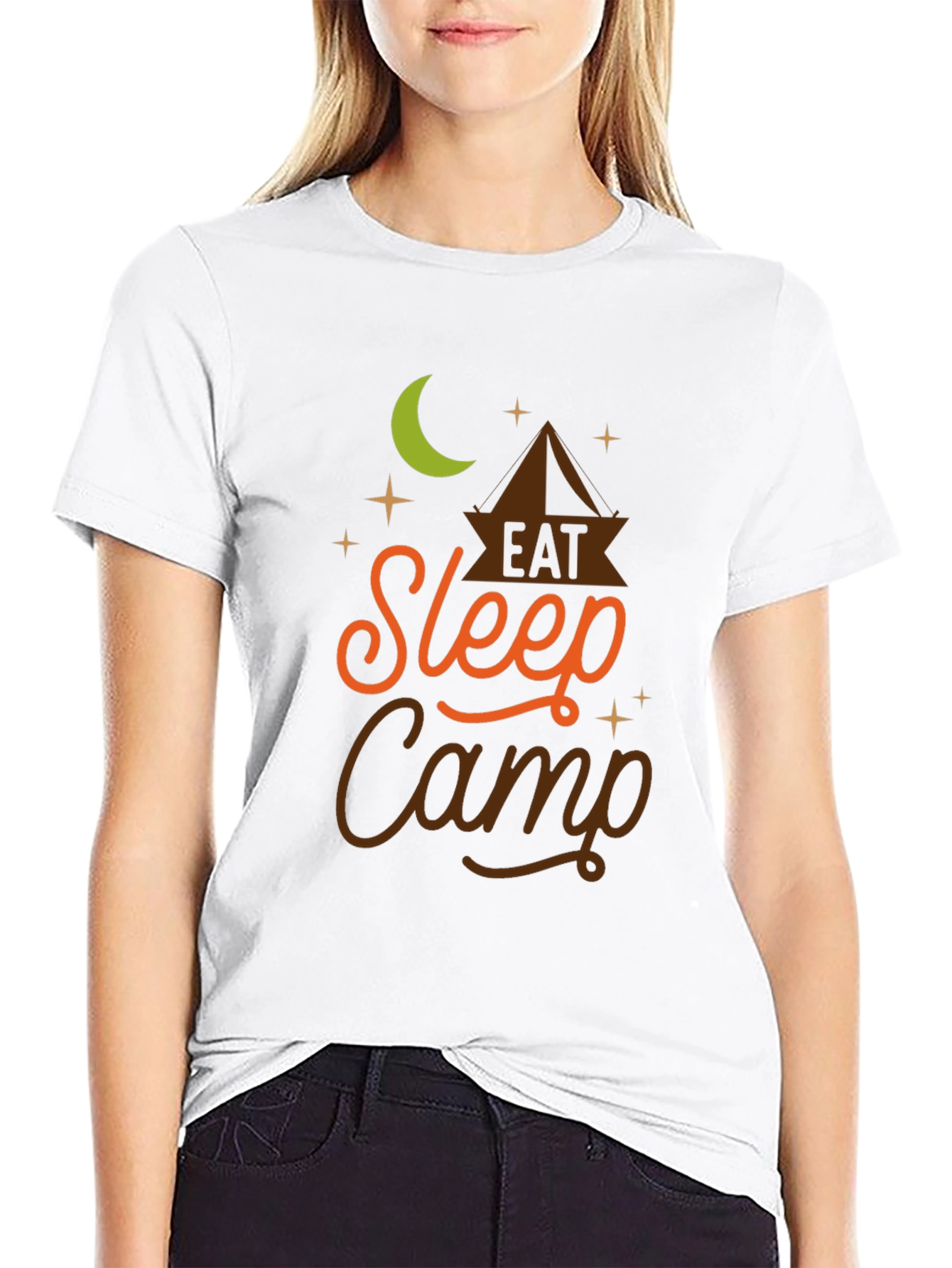 Eat Sleep Camp Graphic T-Shirt - Adventure Ready!