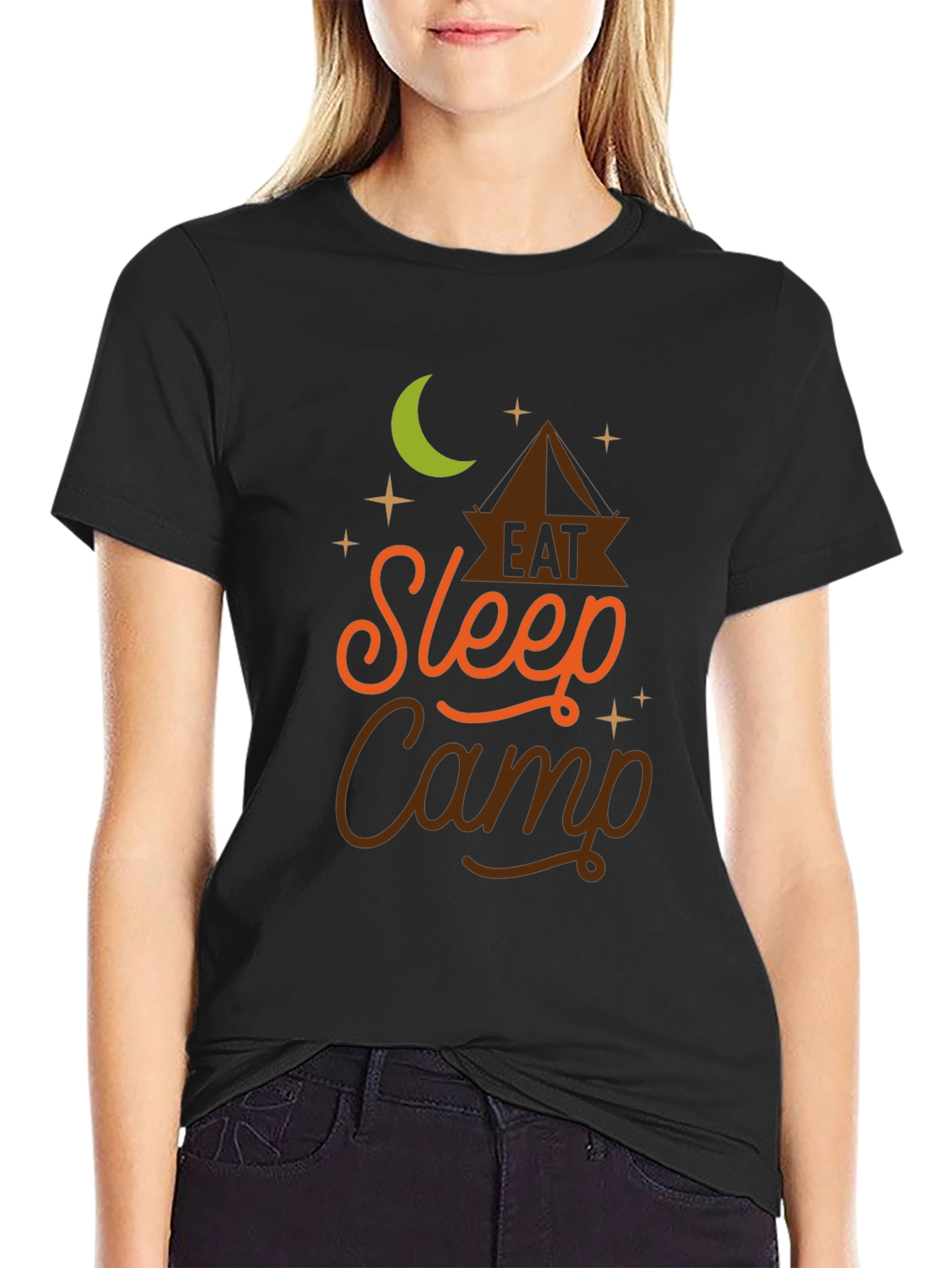 Eat Sleep Camp Graphic T-Shirt - Adventure Ready!