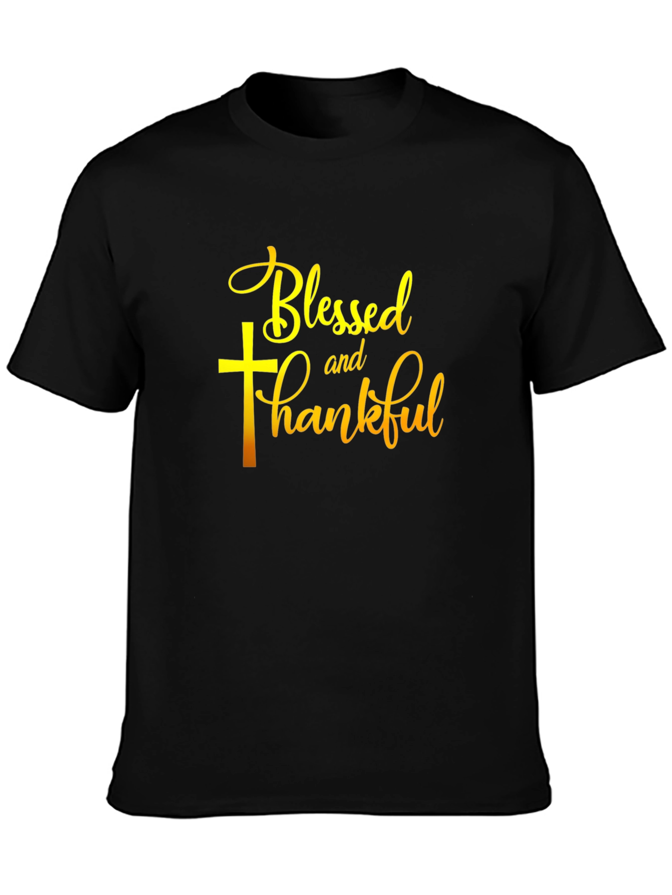 Blessed & Thankful Graphic Tee - Black