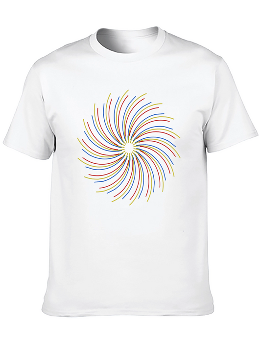 Abstract Swirl Graphic T-Shirt - Black