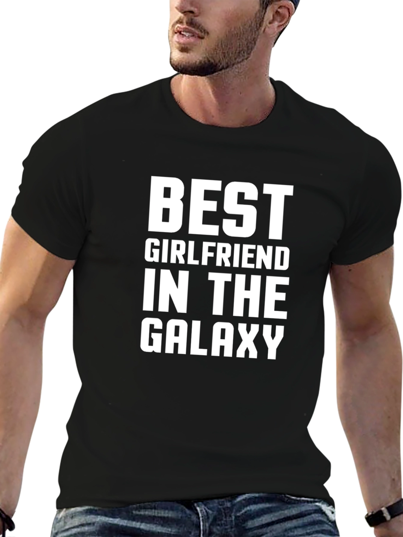 Best Girlfriend in the Galaxy - Black T-Shirt