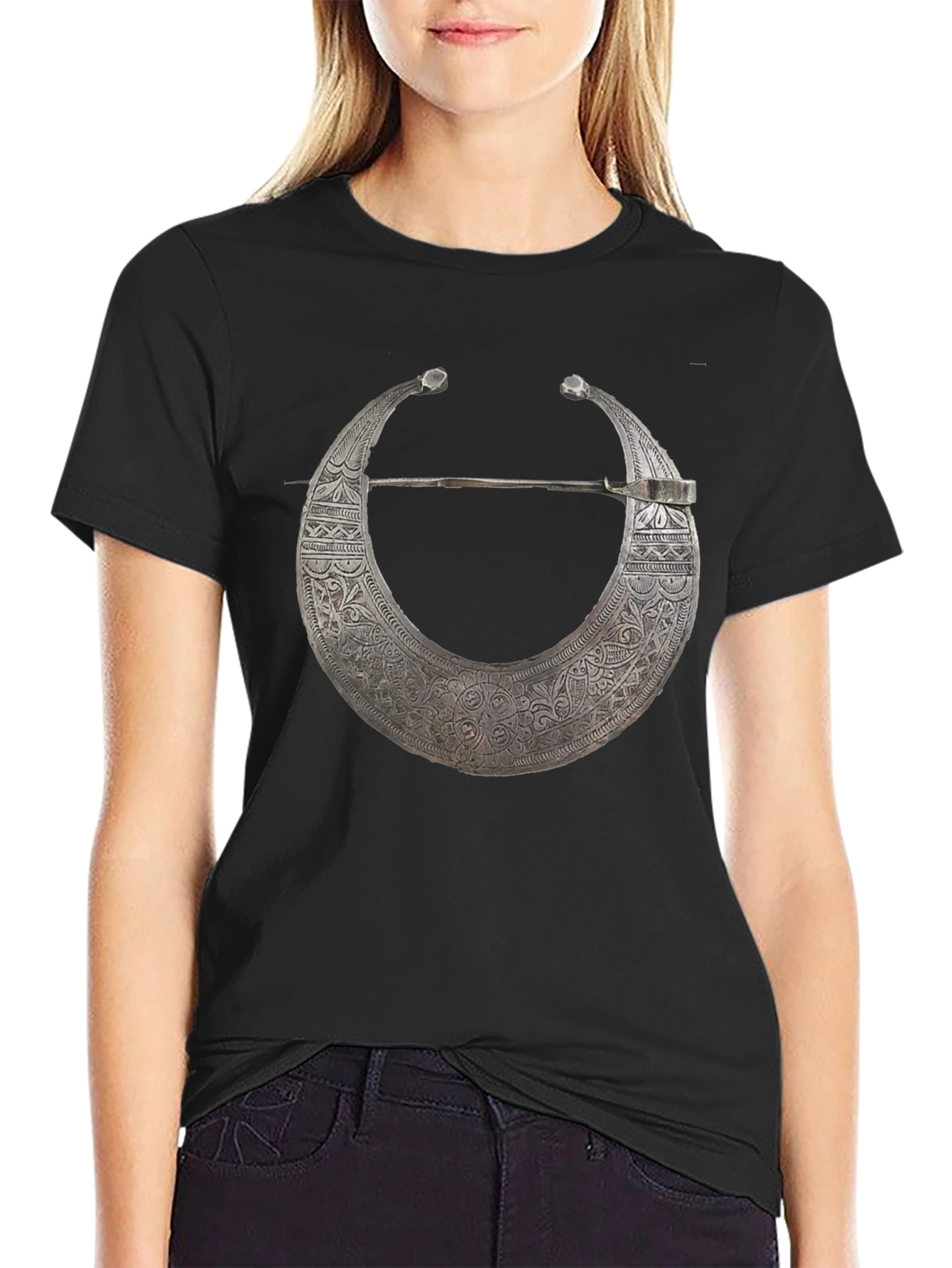 Silver Torc T-Shirt - Celtic Knot Design