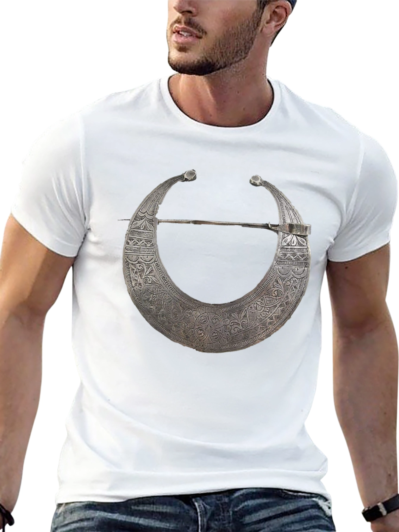 Silver Torc T-Shirt - Celtic Knot Design