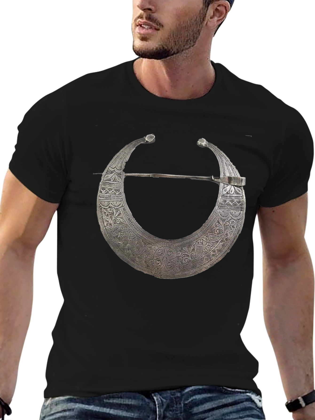 Silver Torc T-Shirt - Celtic Knot Design