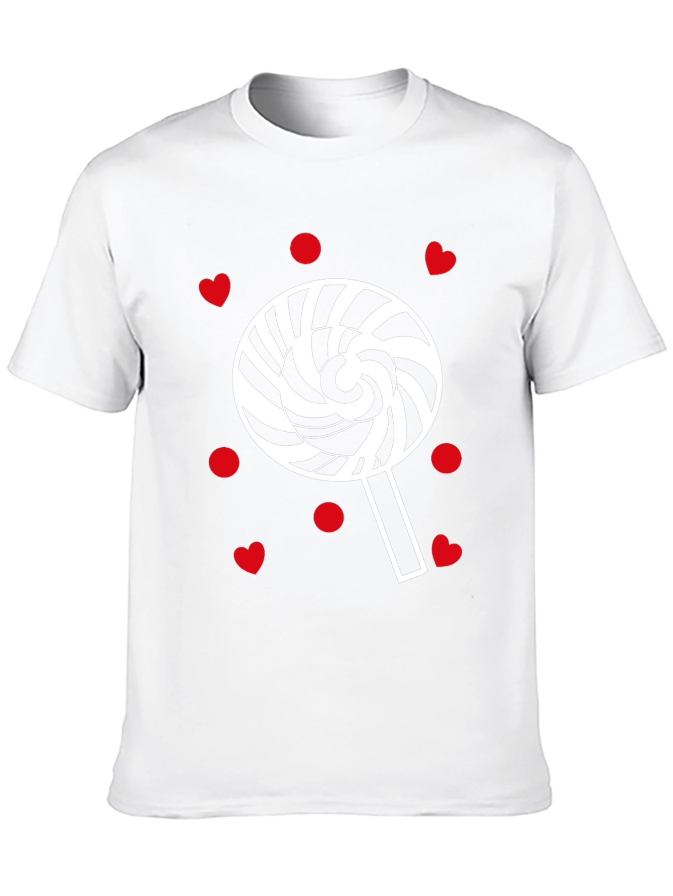 Sweet Swirl Lollipop Heart Print Tee