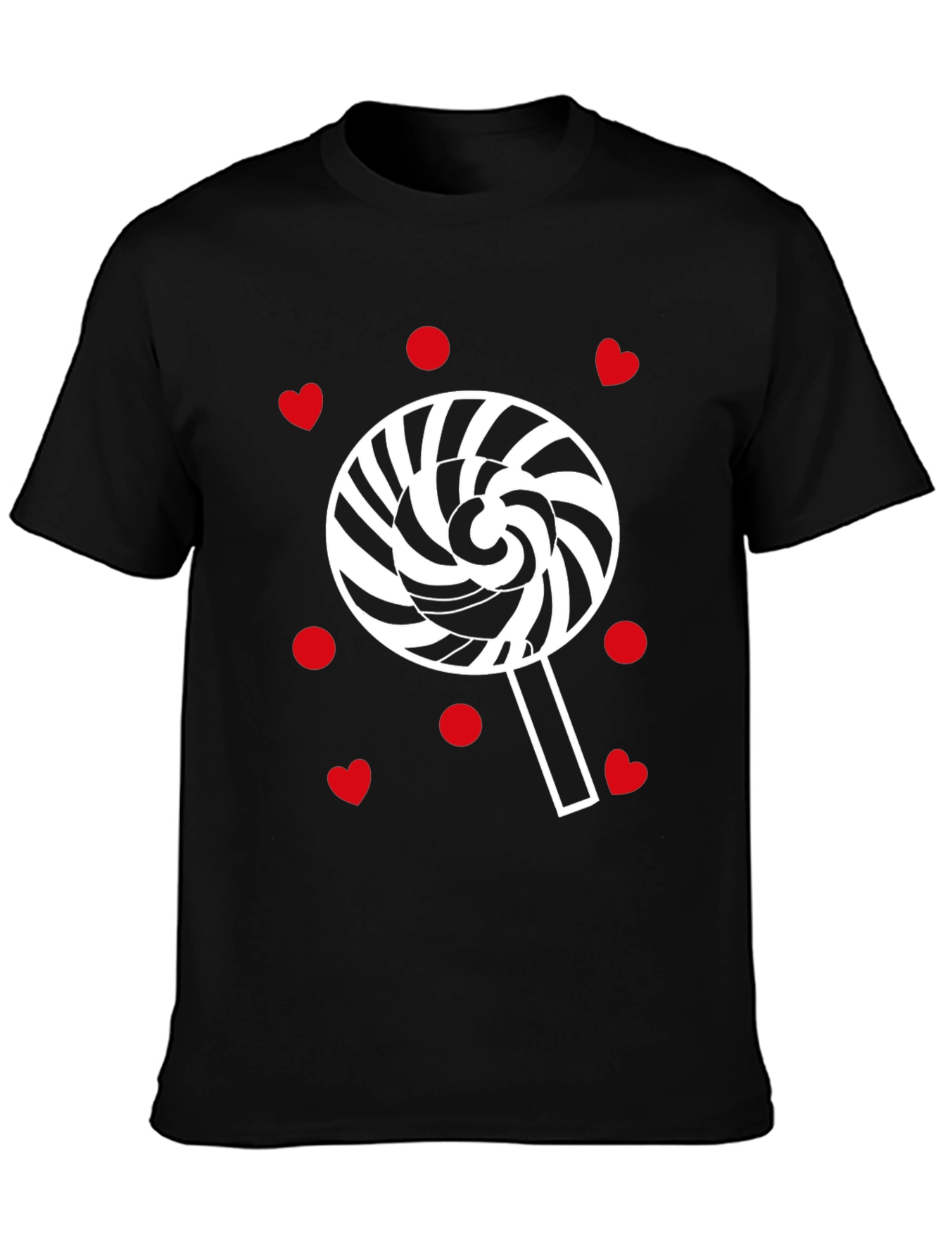 Sweet Swirl Lollipop Heart Print Tee