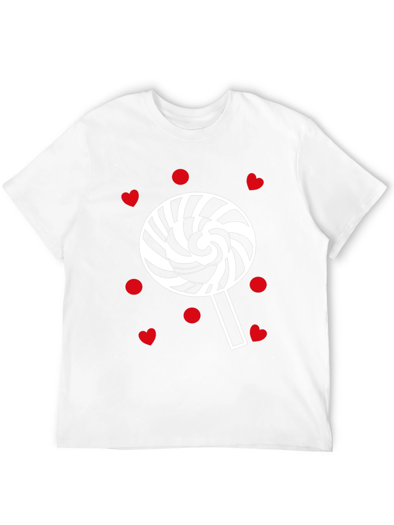 Sweet Swirl Lollipop Heart Print Tee