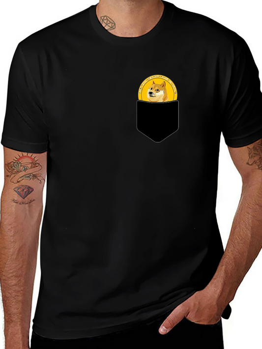 Doge Coin Pocket Tee - Black