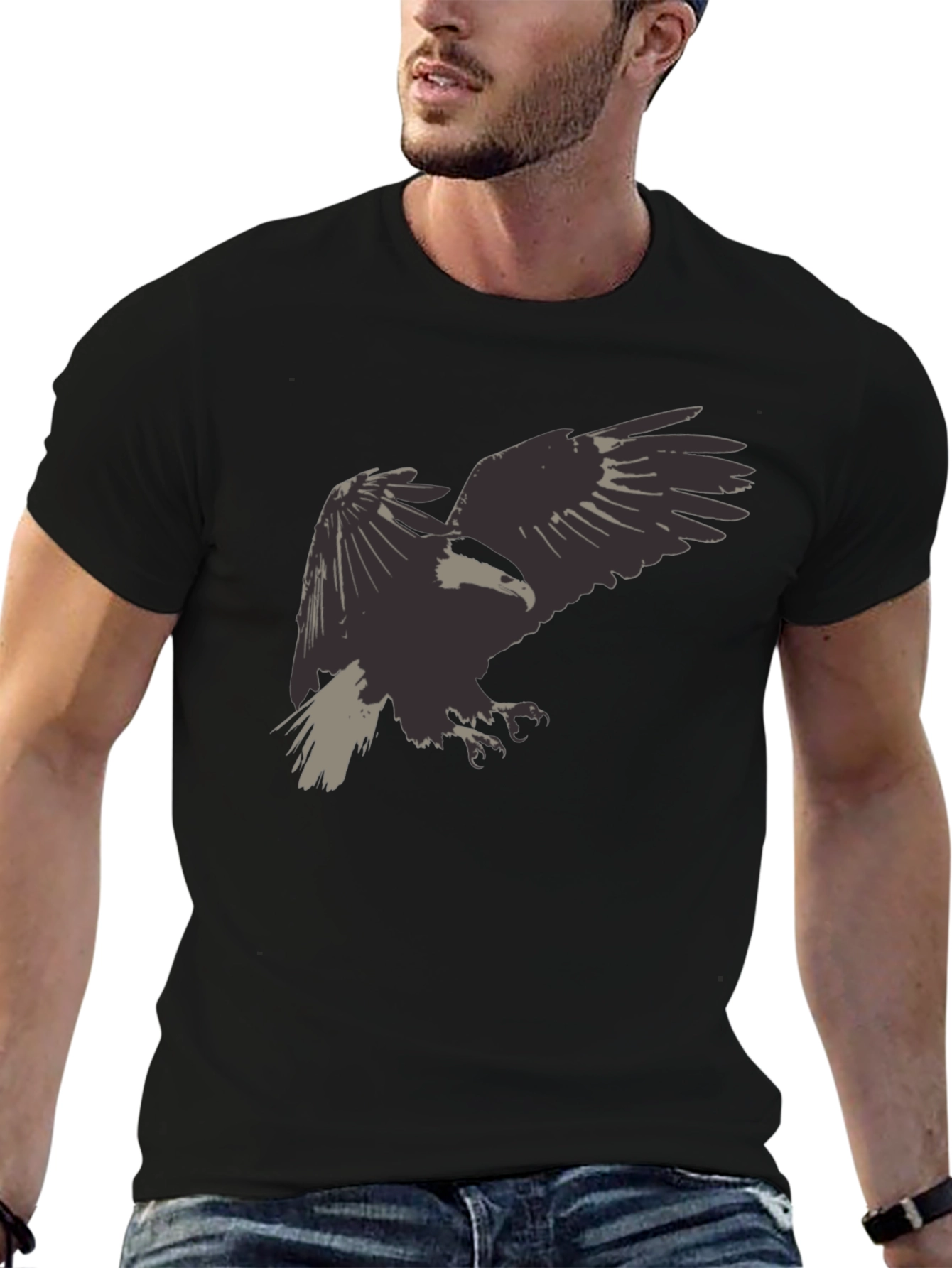Eagle Graphic Black Tee