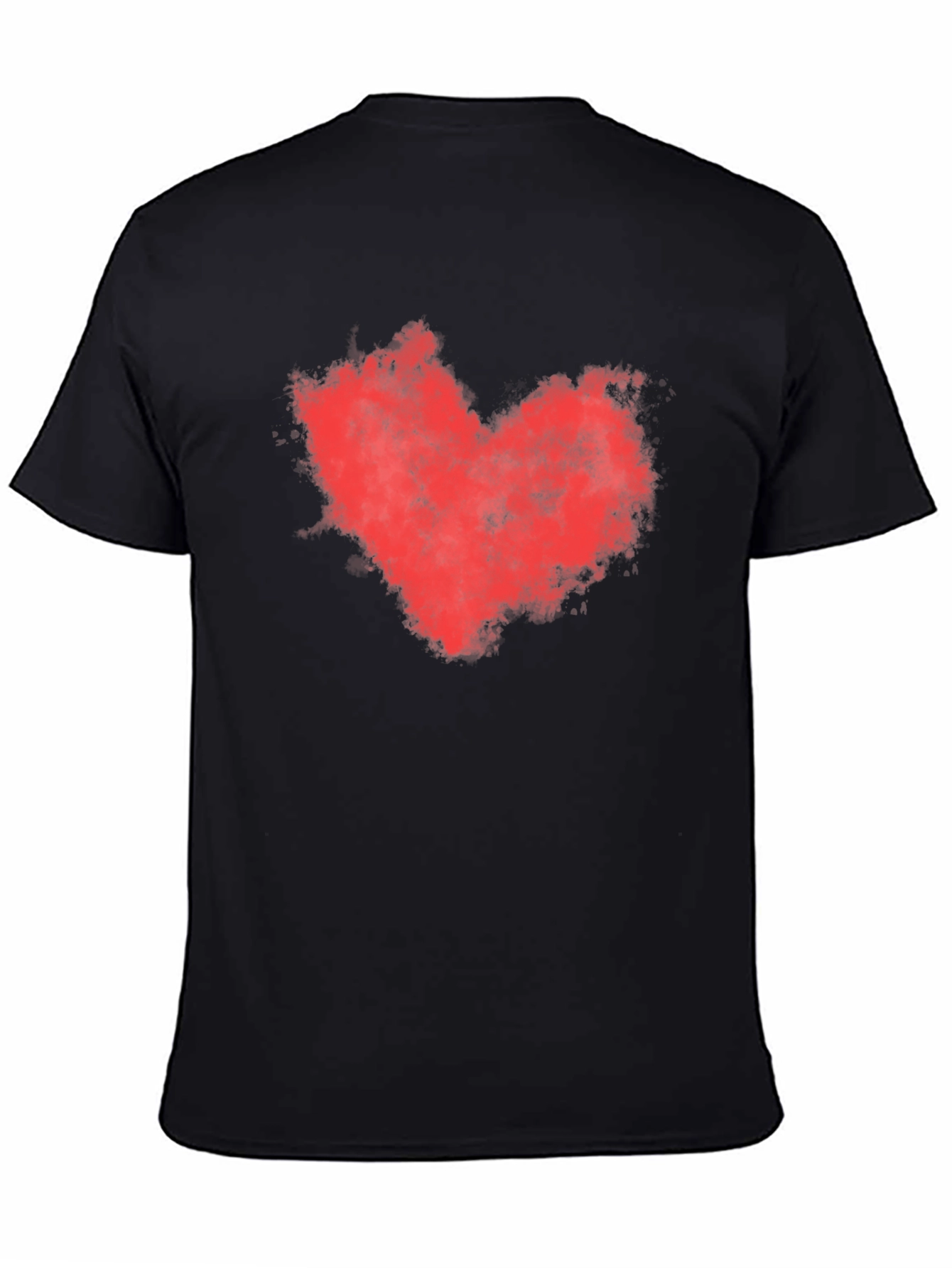 Red Heart Graphic Black T-Shirt