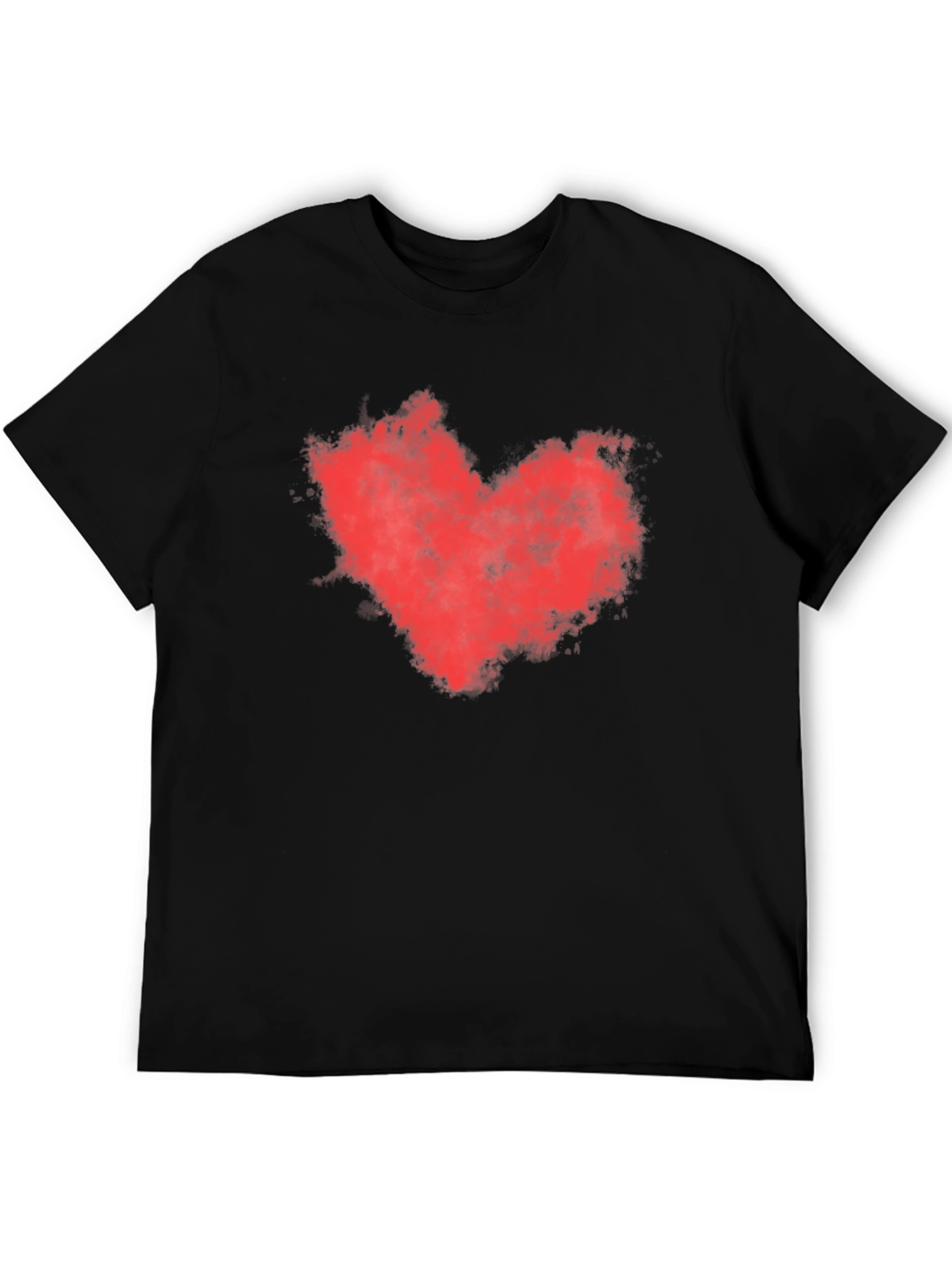 Red Heart Graphic Black T-Shirt